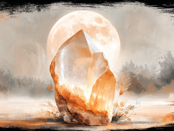 Spirituele betekenis van maansteen tijdens de volle maan.