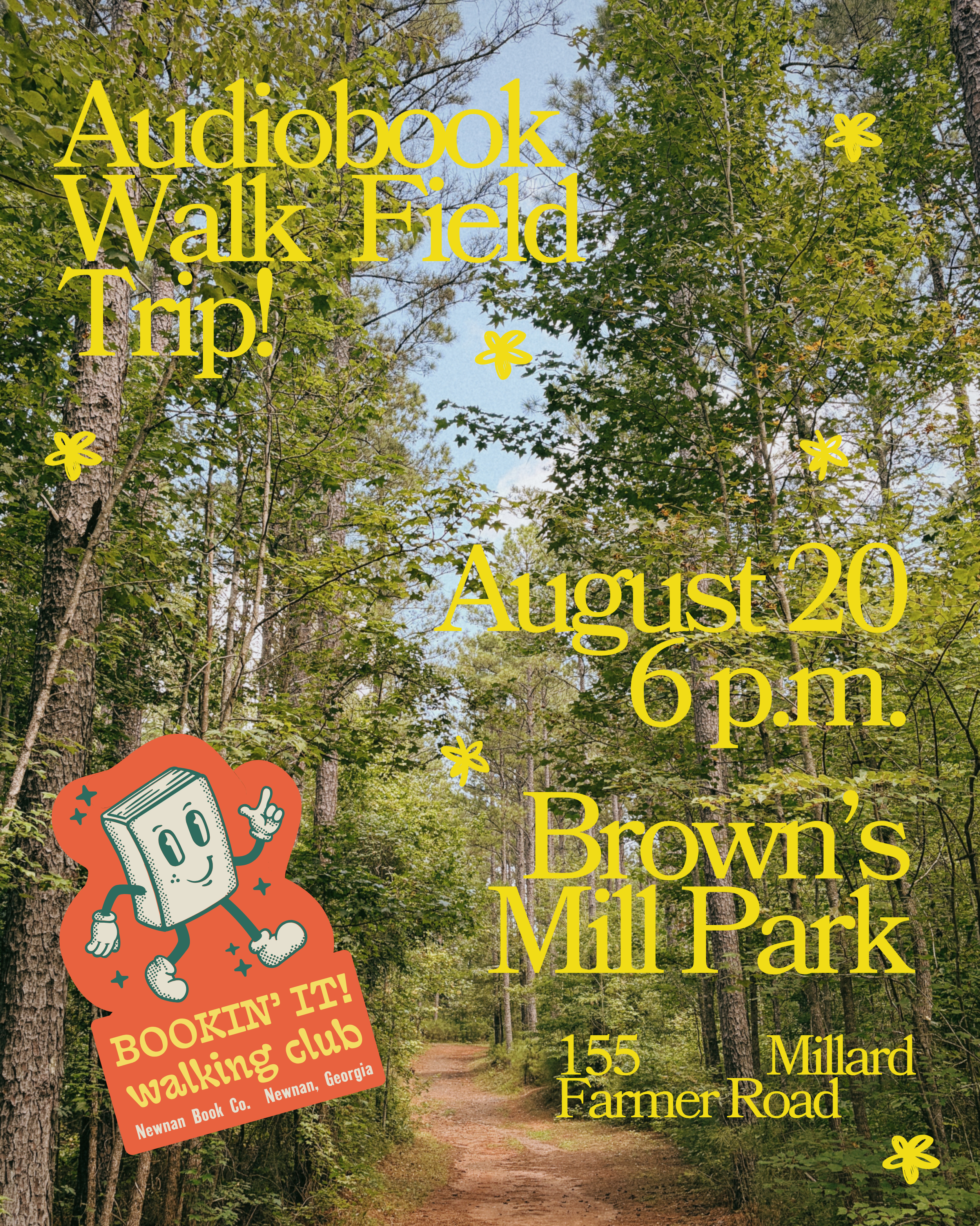 Bookin' It Field Trip: Audiobook Walk at Brown’s Mill!