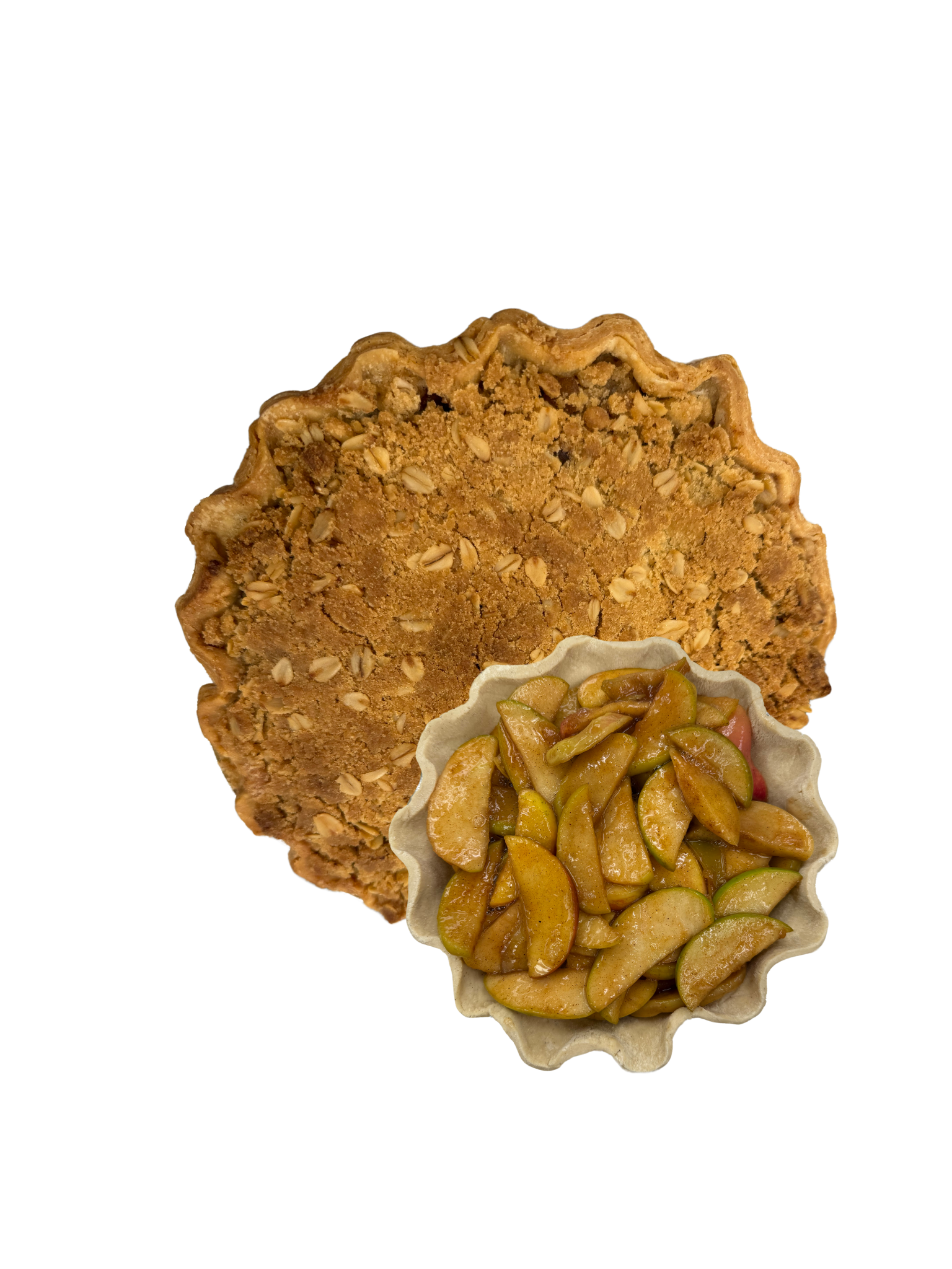 Apple Pie with Pecan Crumb Topping