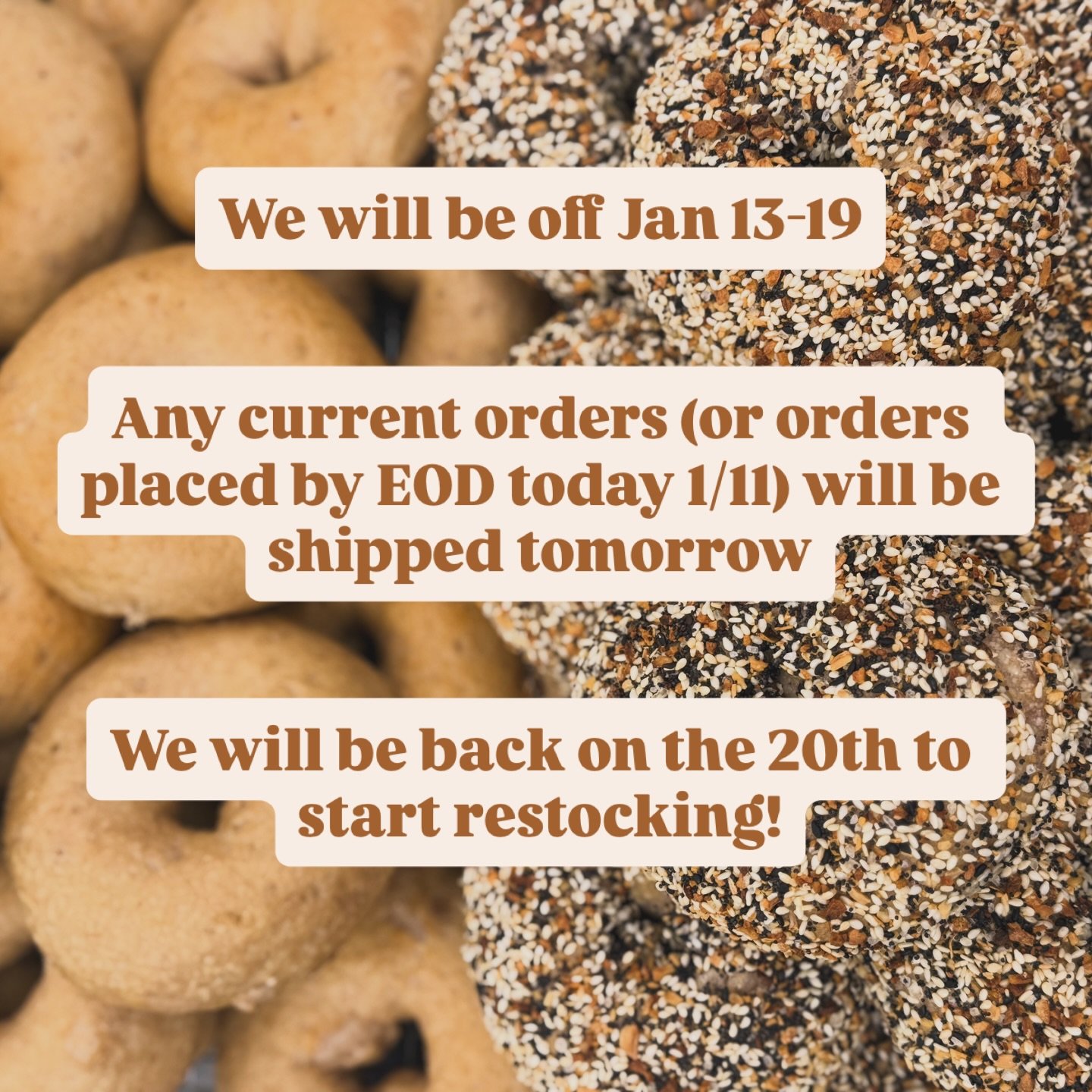 Happy New Year! We are taking some time off in January but will be back to ramp up into the new year on Jan 20! 

Any current orders, or orders placed today for current inventory, will ship tomorrow.