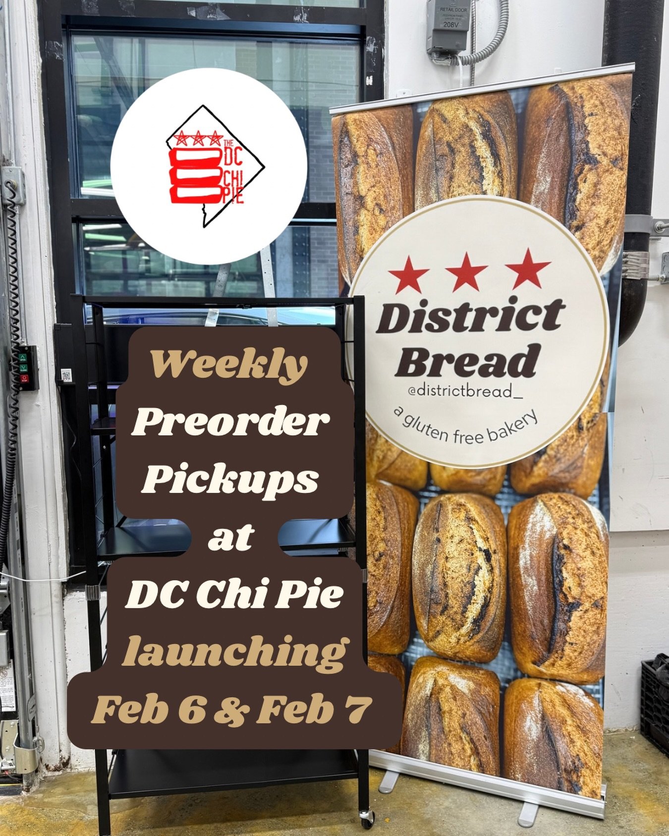 You can now order District Bread for pickup weekly at DC Chi Pie! 

Pickups will be Fridays and Saturdays 11a-7p and orders for the preorder will close each Monday before the pickup. 

The first pickup will be February 06 &amp; 07 just in time for th