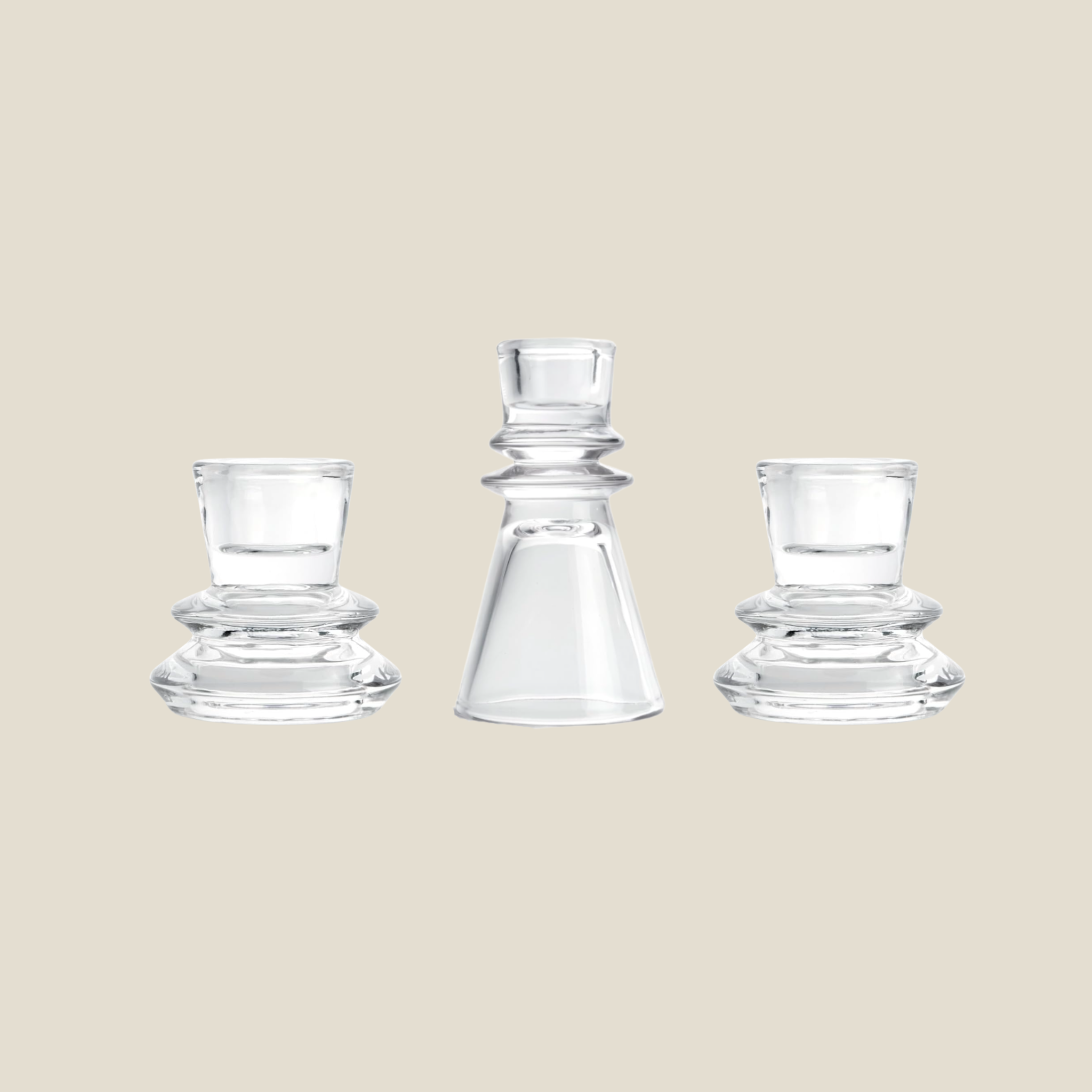 SLOAN GLASS CANDLE HOLDERS (SET OF 3)
