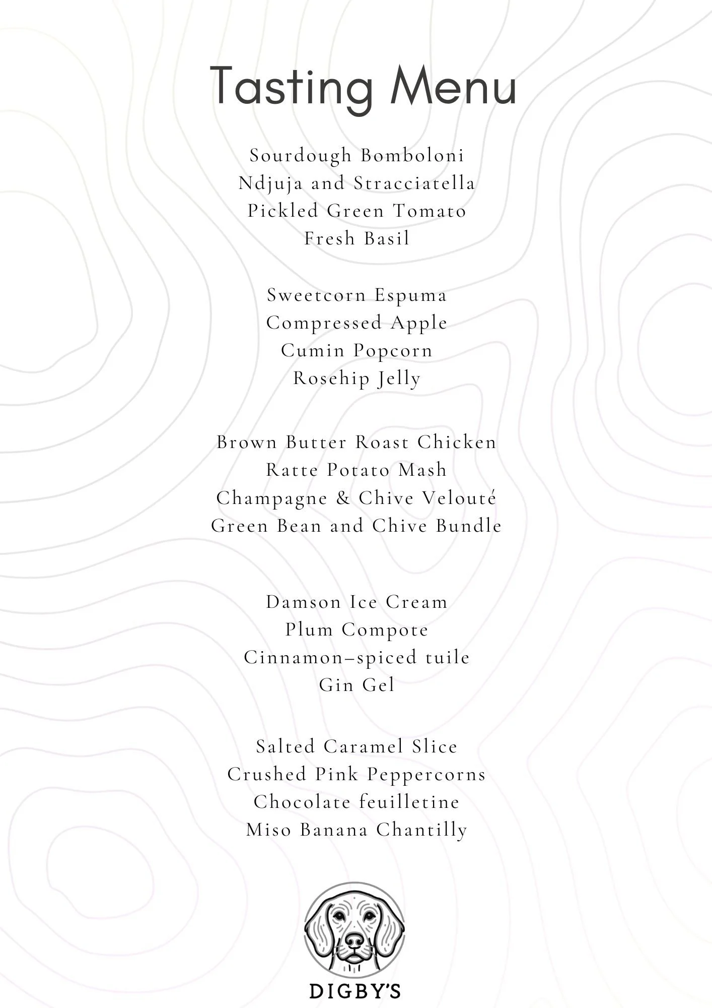 5 Course Tasting Menu
