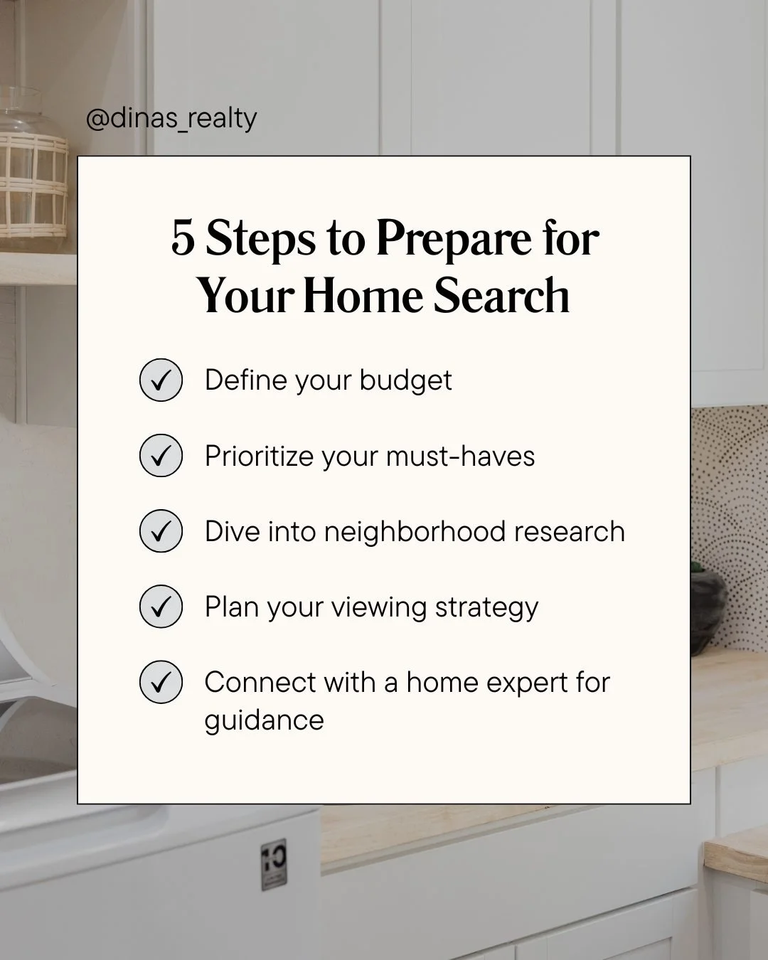 ✨ Ready to start your home search? These 5 simple steps will set you up for success when finding your dream home. 🏡✔️

#DinasRealty #HomeBuyingTips #RealEstateAdvice #FirstTimeHomeBuyer #HomeSearchMadeEasy #RealEstateTips #BostonRealEstate #DreamHom