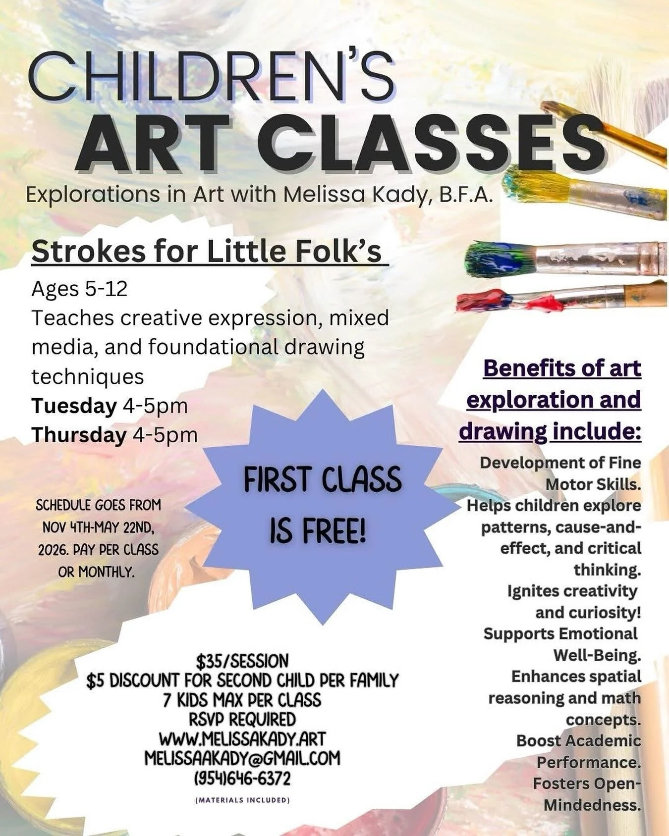 Get ready to spark creativity! Classes resume in my home studio soon! Can't wait to see the artistic magic happen with the kiddos! DM me for details about my Children&rsquo;s Art Explorers Class! #kidsart #creativekids #kidswhocreate #littleartists #