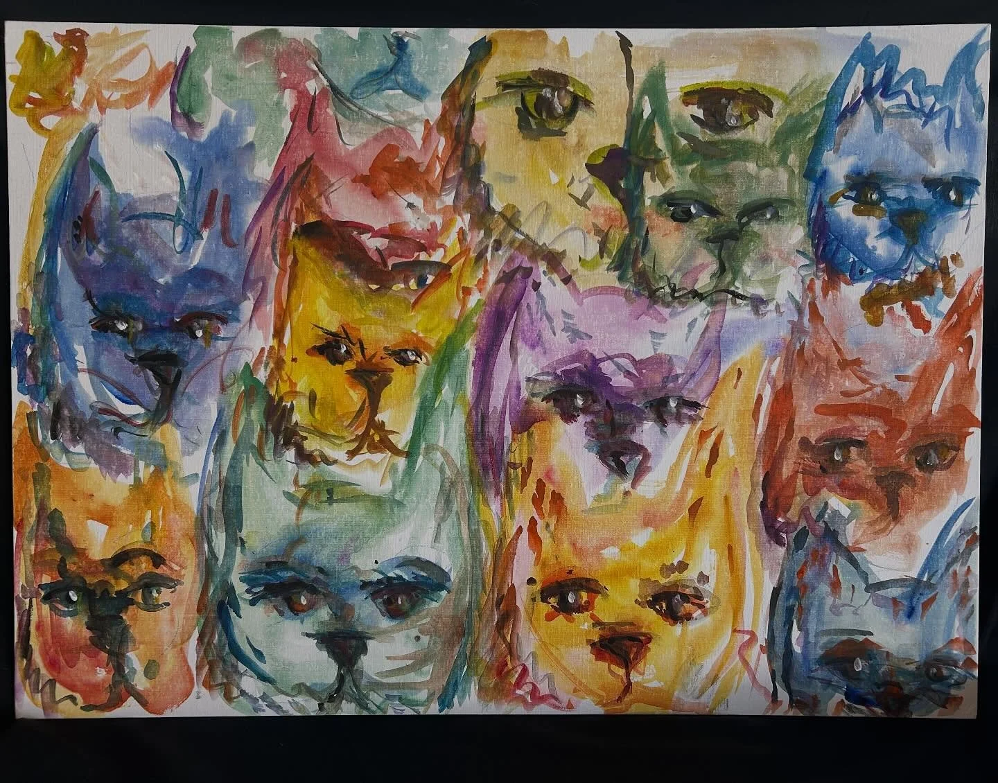 It&rsquo;s cats. That&rsquo;s all.. #catart #herekittykitty #painting #art #iliketopaint
