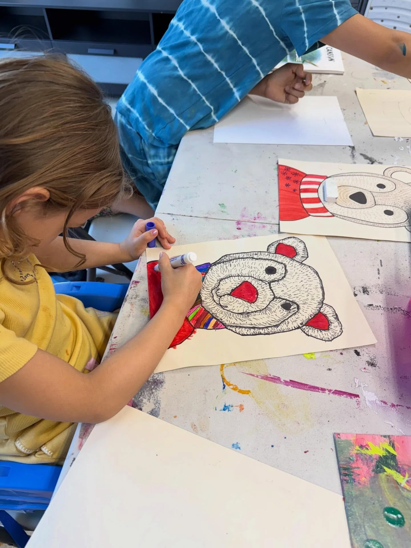Last week we made animals drawings! We practiced proportions by breaking up our references into quadrants to help us measure! We added textures to our animals with small line repetition. #kidsart #drawing #westonkids #artclassesforkids #westonfl