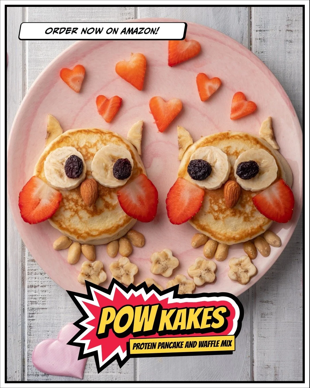 Whoooo's ready for breakfast? 🦉

Make mornings magical with POWKAKES! Our protein pancake mix turns breakfast into playtime&mdash;because healthy eating should always be this fun. 

Get creative, get silly, and get that protein power! Order now on A