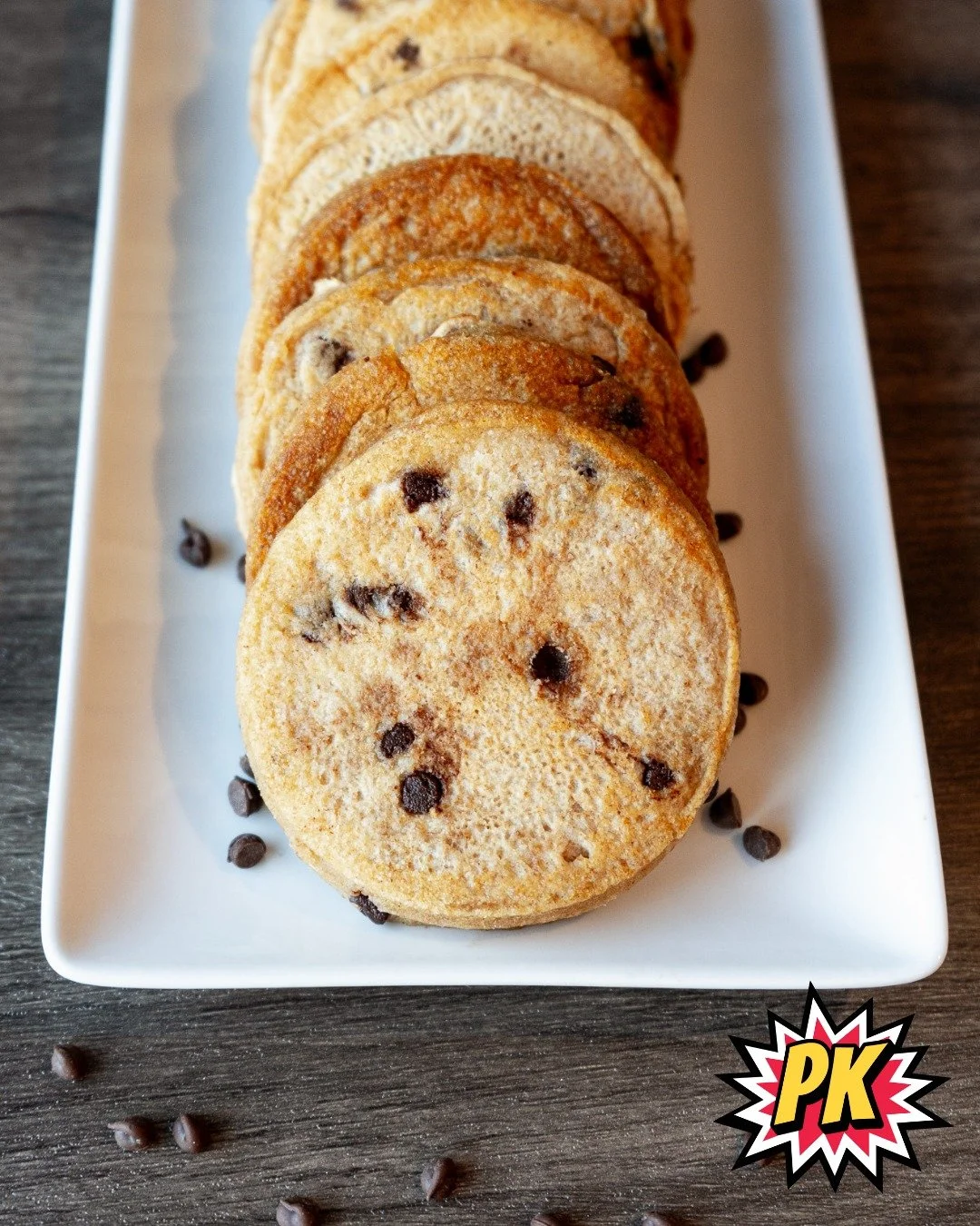 Chocolate Chip Cookies or Pancakes? 😉

When they're this delicious, who's keeping track? Our chocolate chip pancakes might look like cookies, but one bite and you'll know they're pure breakfast magic. 

Fluffy, golden, and loaded with melty chocolat