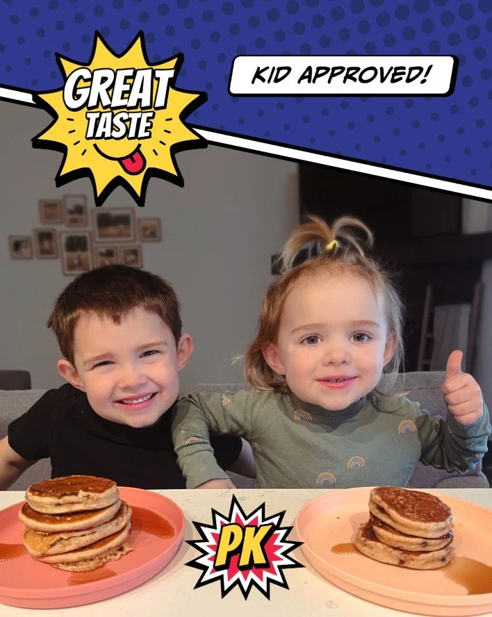 Nothing beats the smiles (and thumbs up!) from our littlest fans. 🥞💪 

PowKakes are packed with protein and bursting with flavor&mdash;making breakfast a win for both kids and parents! Who&rsquo;s ready to power up their morning? 🚀✨ 
#KidApproved 