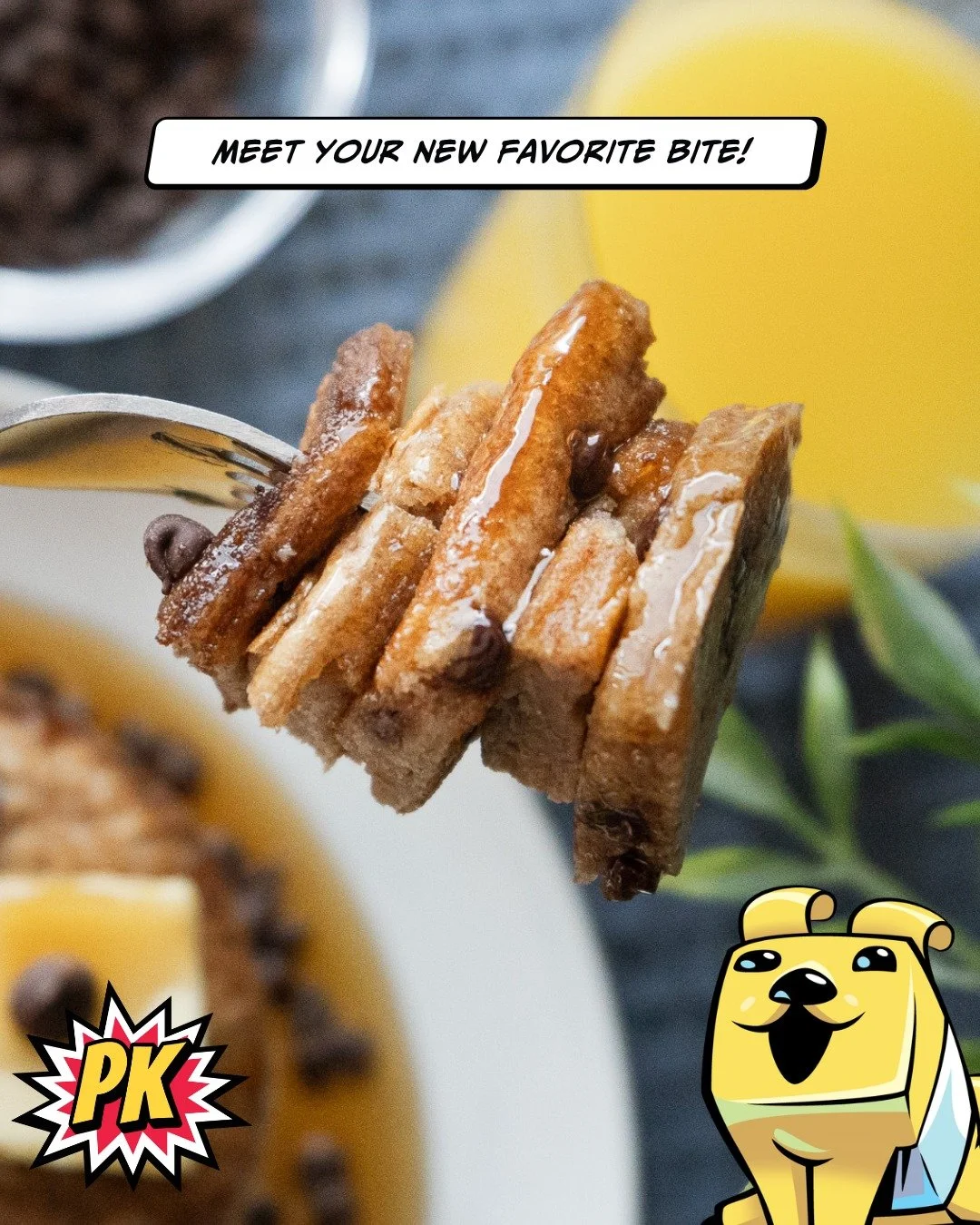 Kickstart your morning with a bite that powers you up for greatness! 💥 
One forkful of PowKakes and you&rsquo;re ready to conquer the day. 

Who&rsquo;s hungry for a superhero breakfast? 🥞✨ 
#BreakfastOfChampions #PowKakes