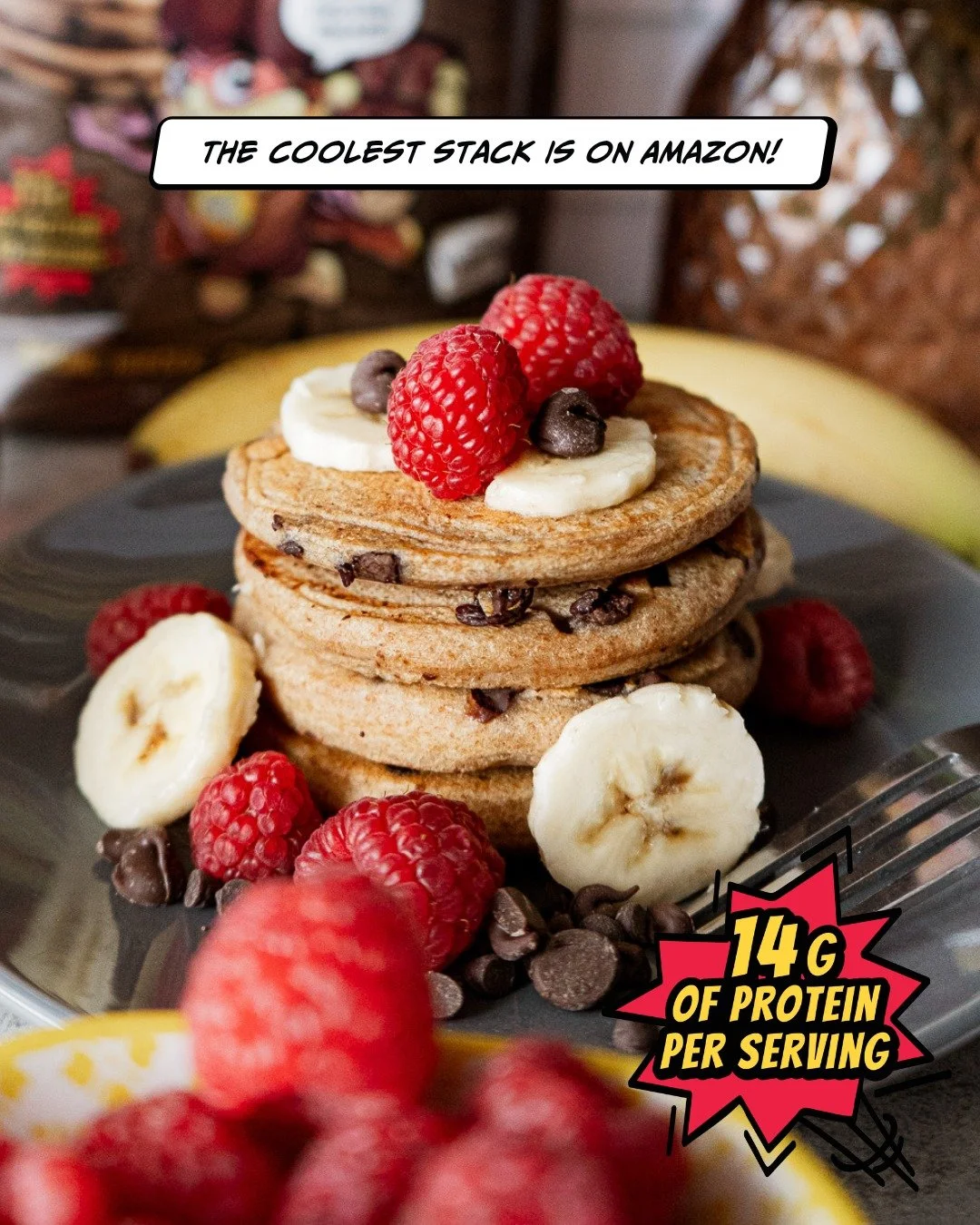Calling all breakfast heroes! 🦸&zwj;♂️🍫 Our Chocolate Chip PowKakes are the ultimate protein-packed treat&mdash;14g per serving and the coolest stack on Amazon! 

Why settle for ordinary when you can power up your morning with chocolatey goodness? 