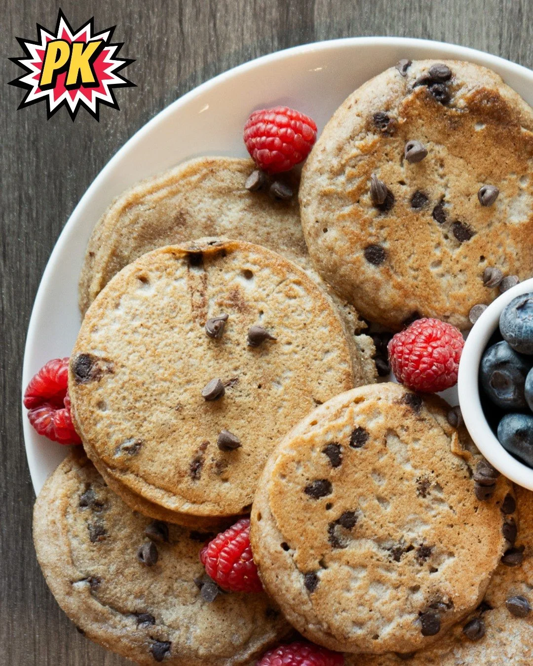 Chocolate chip pancakes + fresh berries = breakfast superpowers! 💥🍫🥞

Start your day with POWKAKES and fuel up like a hero. Who&rsquo;s ready to conquer the morning?

#ChocolateChipLove #BreakfastGoals #POWKAKES #SuperheroFuel #MorningWin