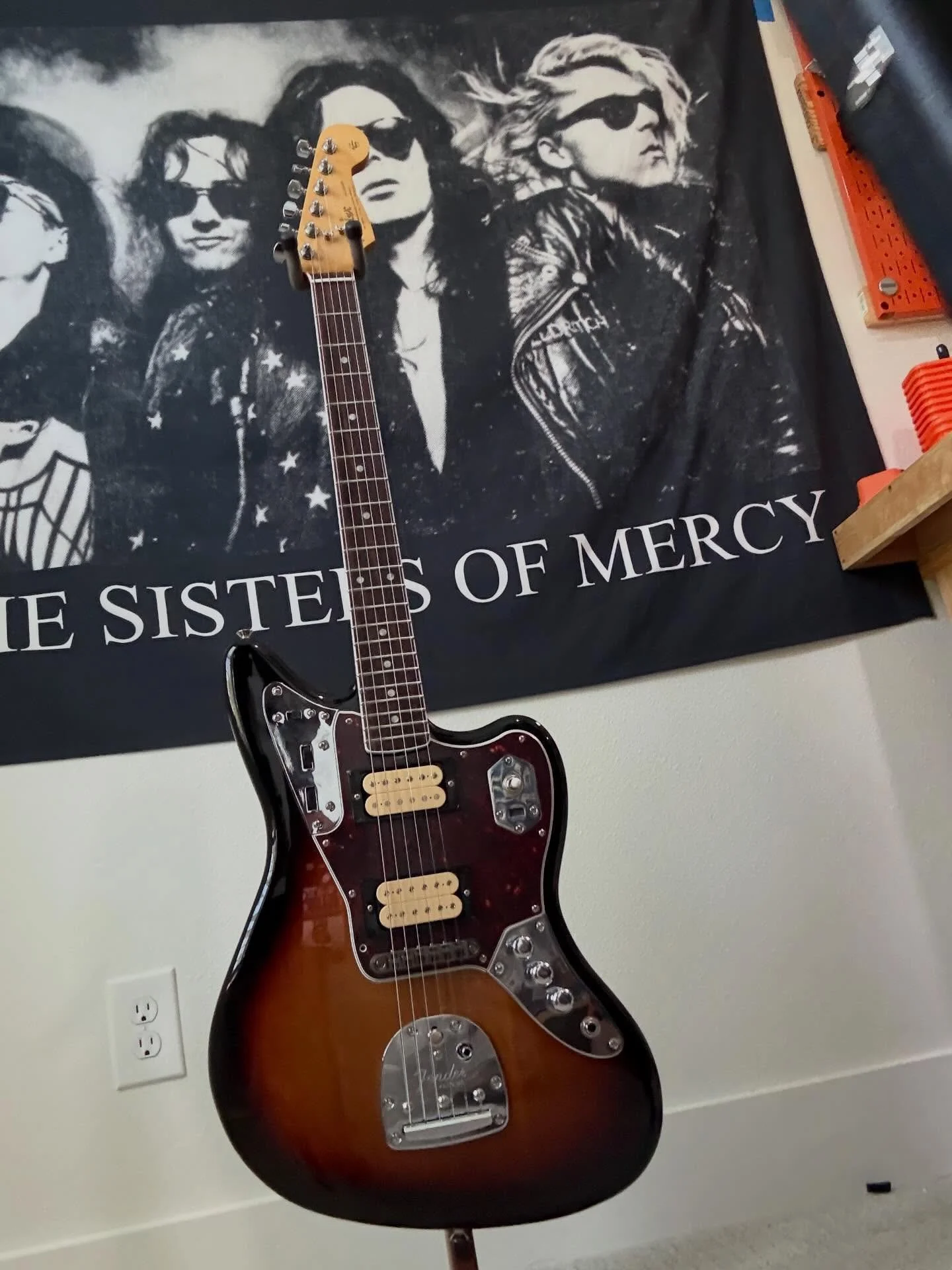 Two bad ass fuzzy rock machines have landed ! Will be available soon. Boss said get a few guitars to practice receiving inventory hahaha sure thing boss!  Kurt Cobain jaguar and a Tom Morello &ldquo;soul power &ldquo; strat .  Starting off with a few