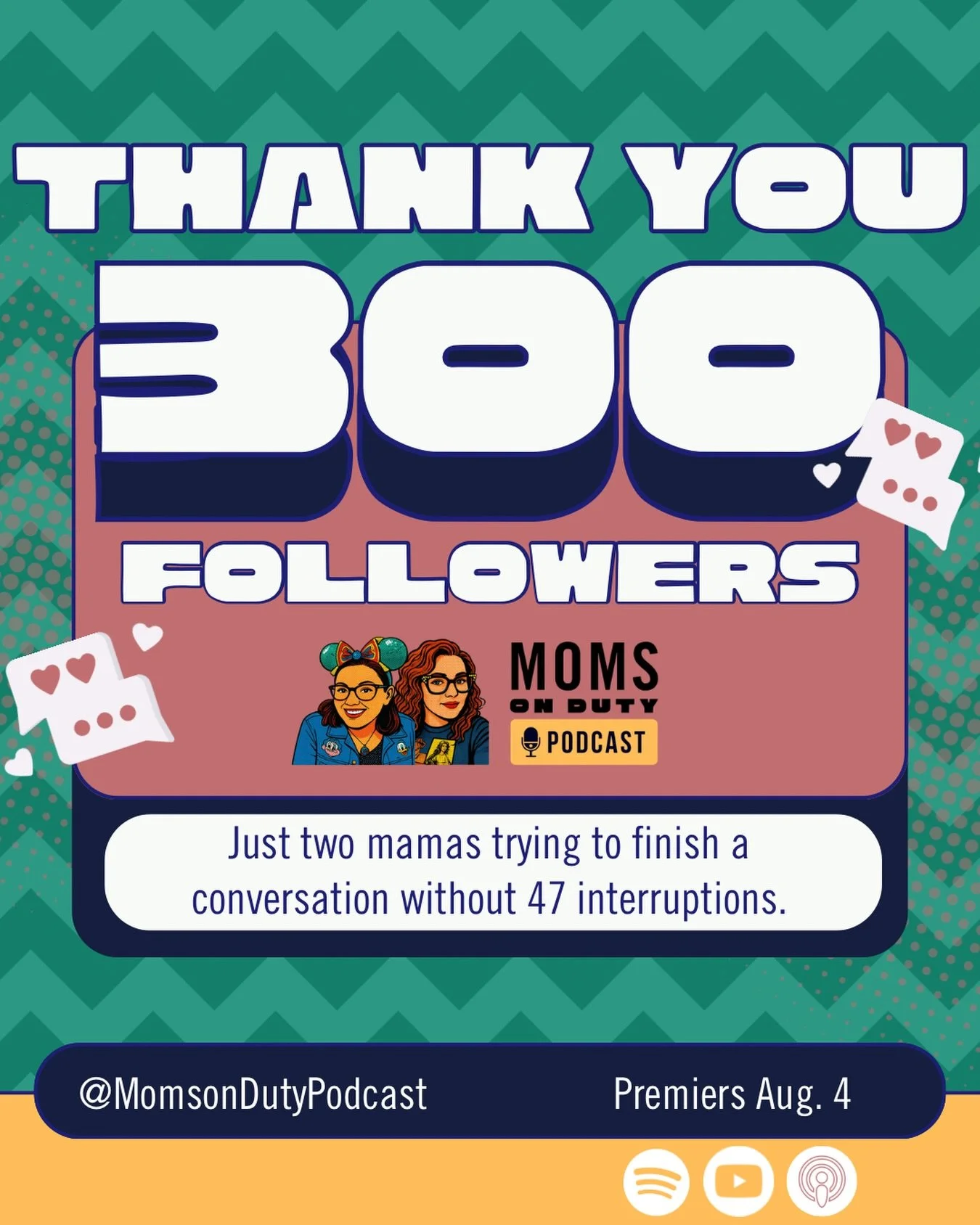 THANK YOU for helping us hit 300 followers before we&rsquo;ve even launched!!! 🙌🙌

If you&rsquo;re barely hangin&rsquo; on but still showing up strong for your kiddos, you&rsquo;re exactly our kind of people.

Episode 1 drops this Tuesday (WHAT!?),