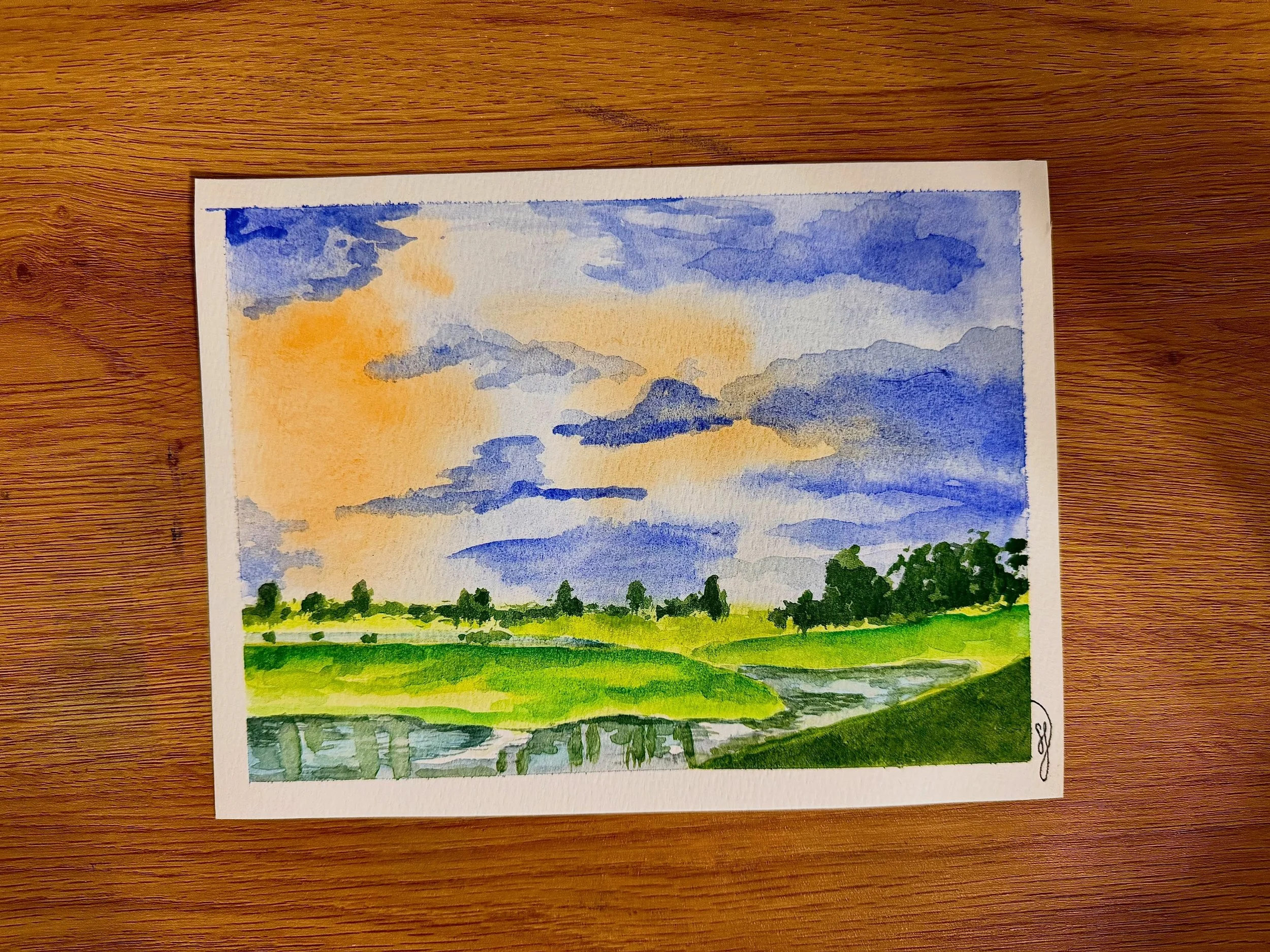 &ldquo;Feels Like Home&rdquo; 
Painted as a wedding gift for my sweet cousin. I hope she loves it!