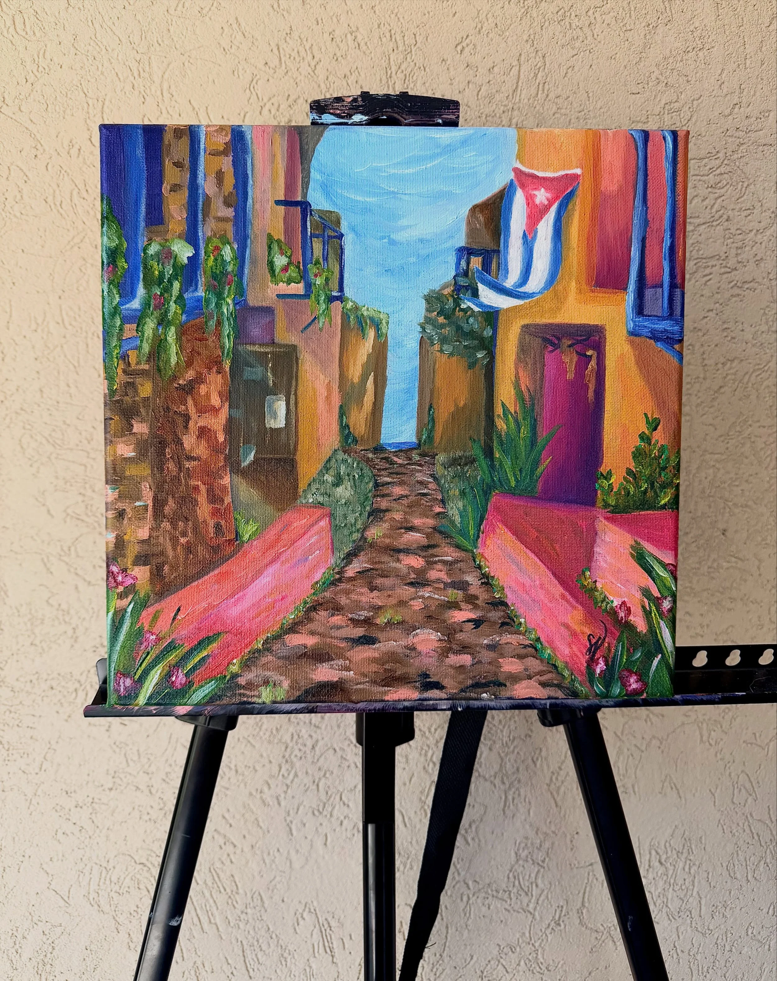 Not to shabby for my first ever attempt at oil painting, eh? It&rsquo;s not my favorite and I know I&rsquo;ve got a lot to learn with oils, but this was a great way to learn how the colors behave. It&rsquo;s not perfect, but I&rsquo;m proud. 🫶🇨🇺


