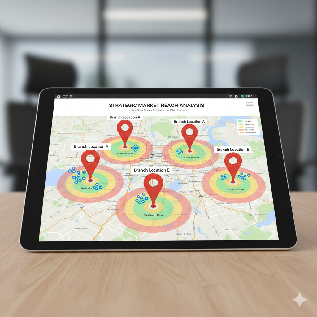 Using Drive-Time Analysis to Redesign Branch Sales Coverage