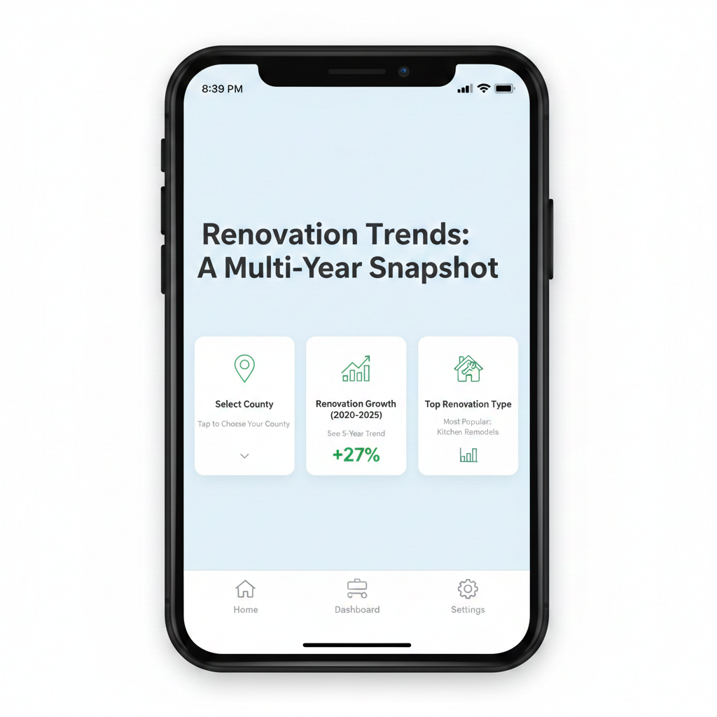 What If You Could Understand a US County's Multi-Year Renovation Trend in Under 30 Seconds on Your Phone?
