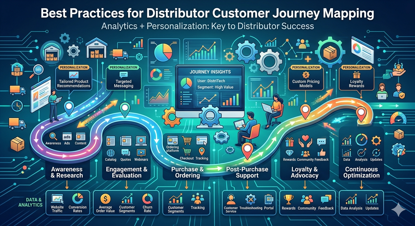 Best Practices for Distributor Customer Journey Mapping (Analytics + Personalization)