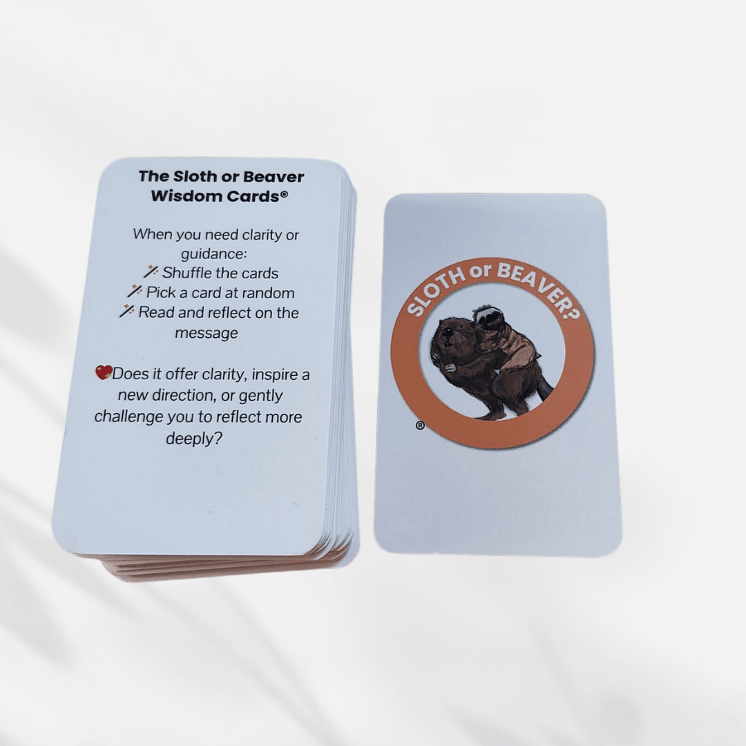Sloth or Beaver Wisdom Cards