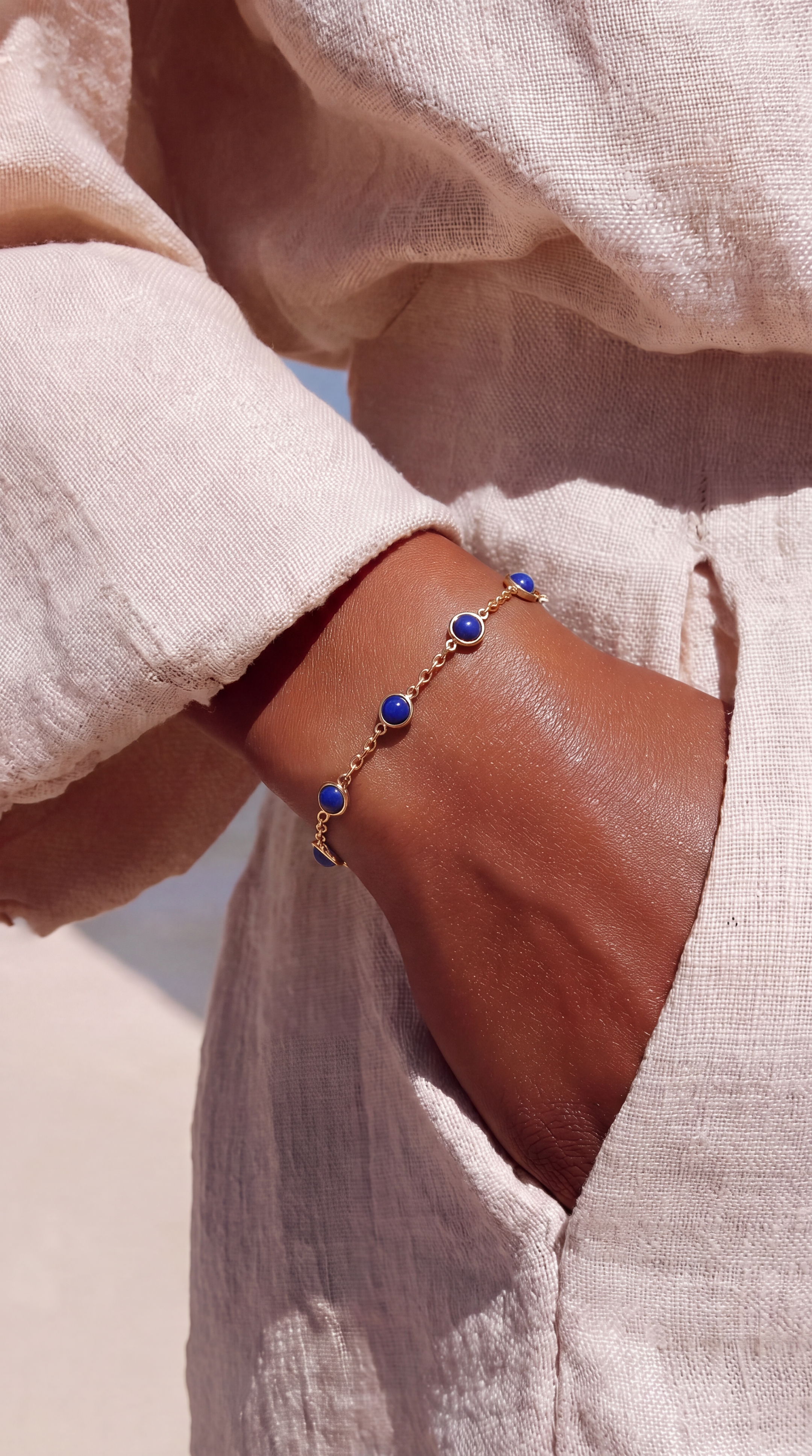 Lapis Lazuli Infinity Bracelet