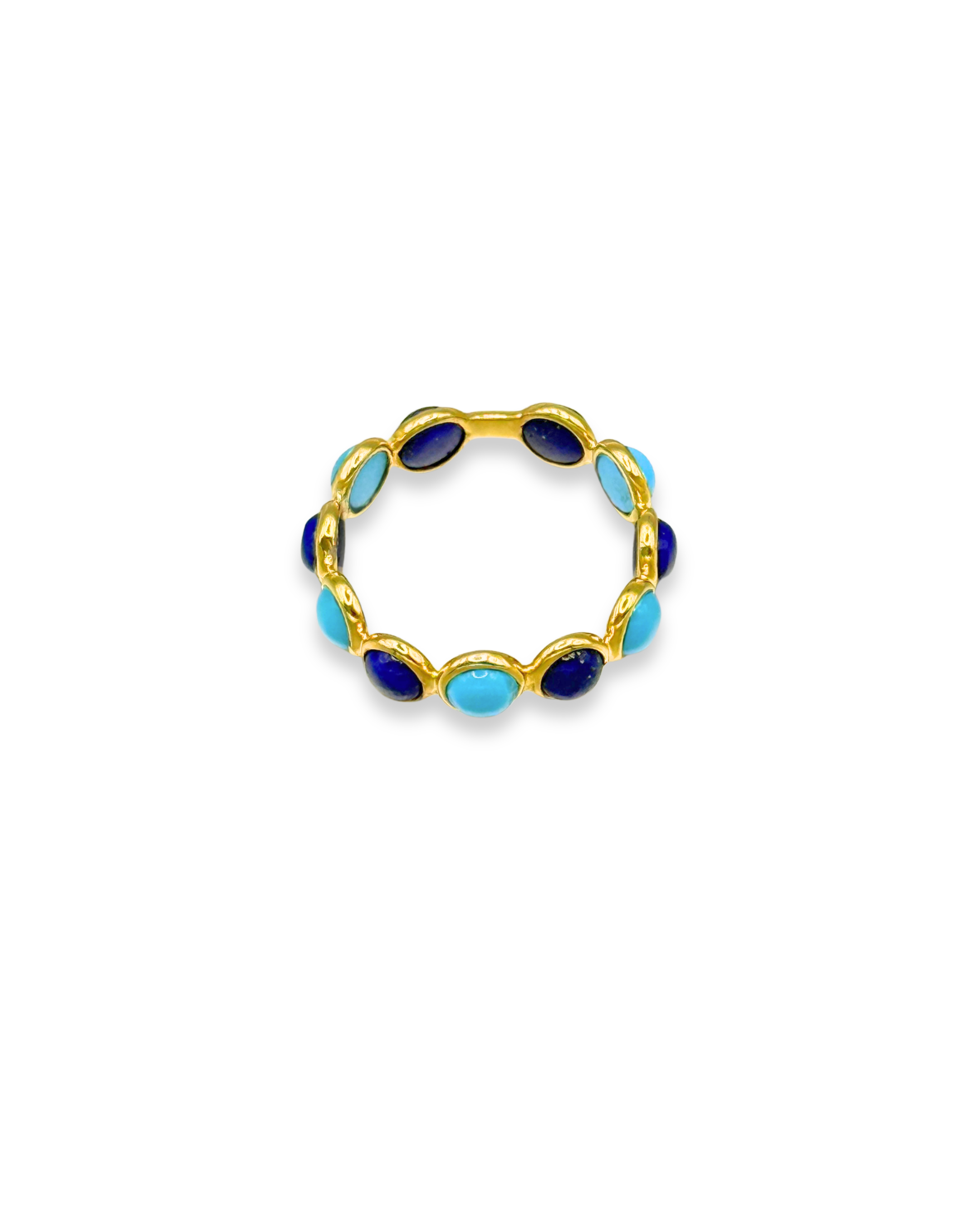 Lapis Lazuli and Turquoise Infinity 1x1 Ring