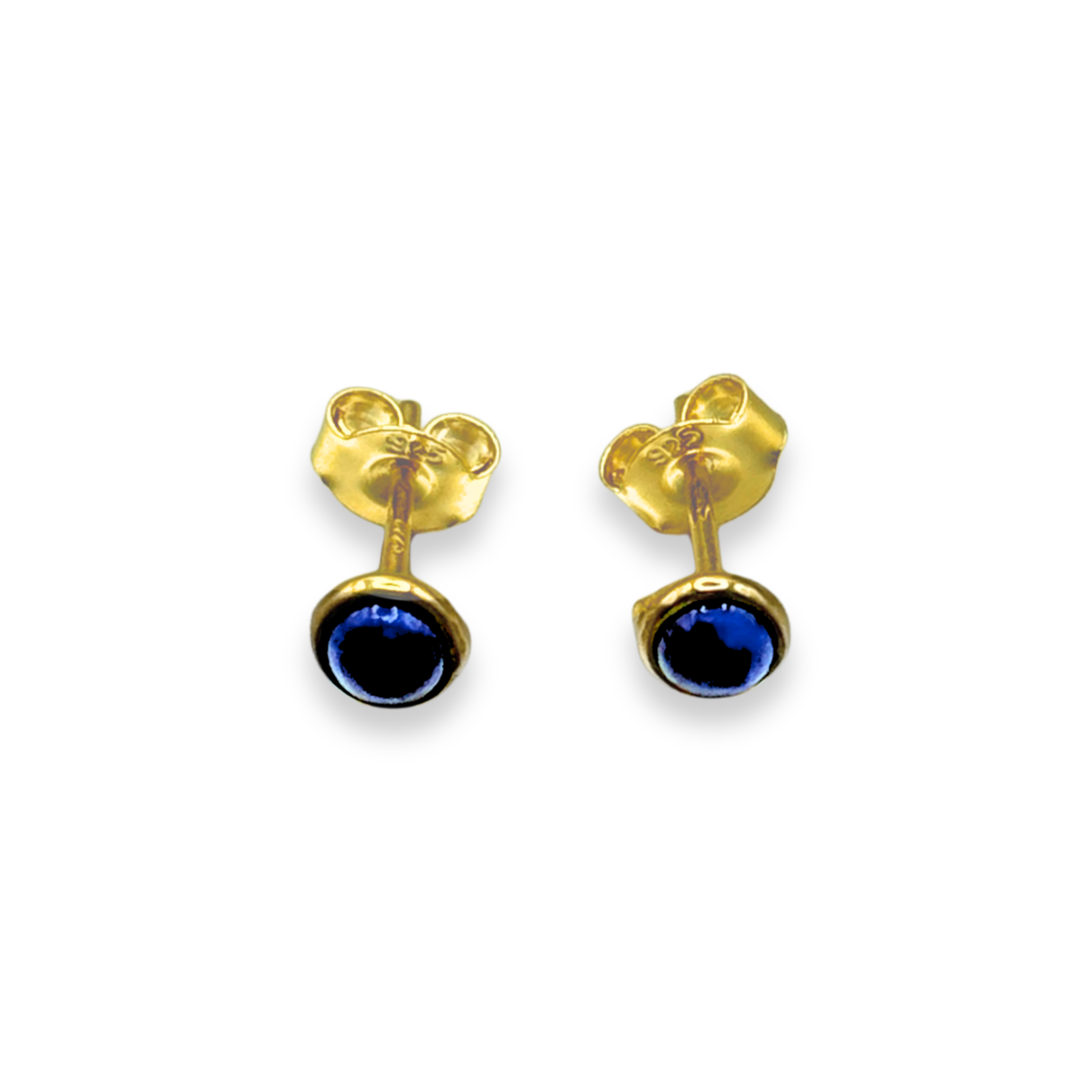 Lapis Lazuli Single Bezel Studs