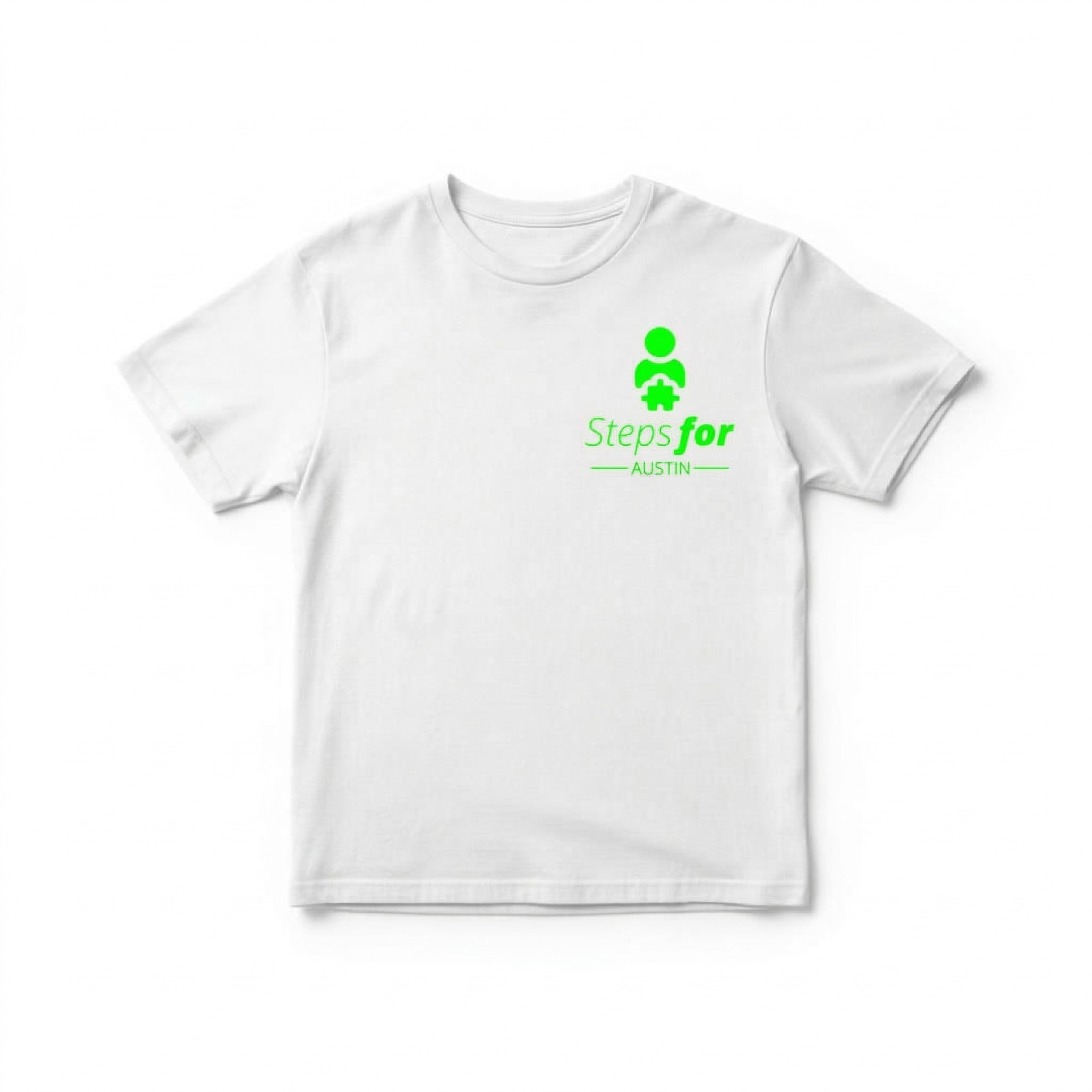 Steps for Austin Tee — White shirt