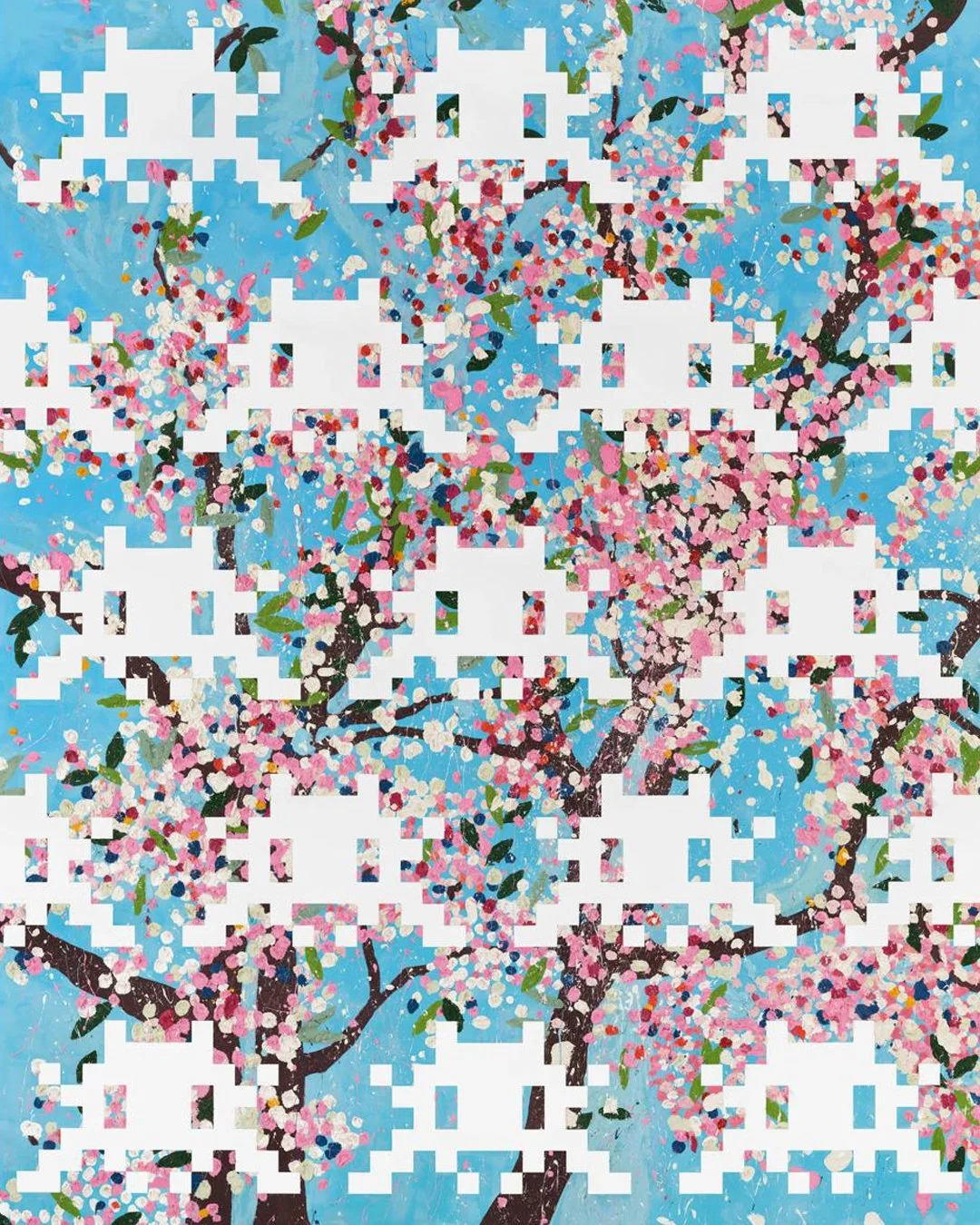 Hirst Invader artwork