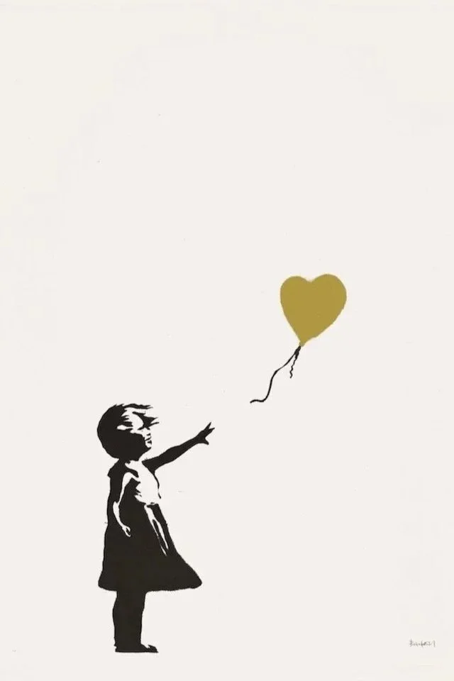 Banksy - Girl With Balloon Gold