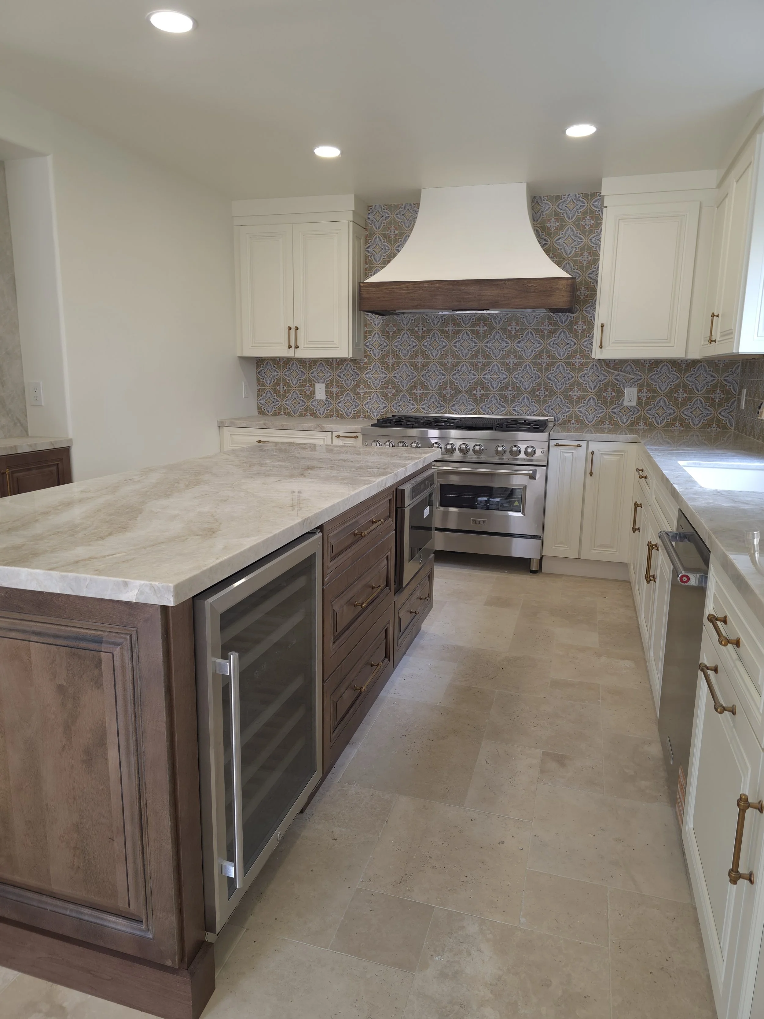 Elegant Two-Tone Kitchen Remodel with Custom Hood | OC Designer ...
