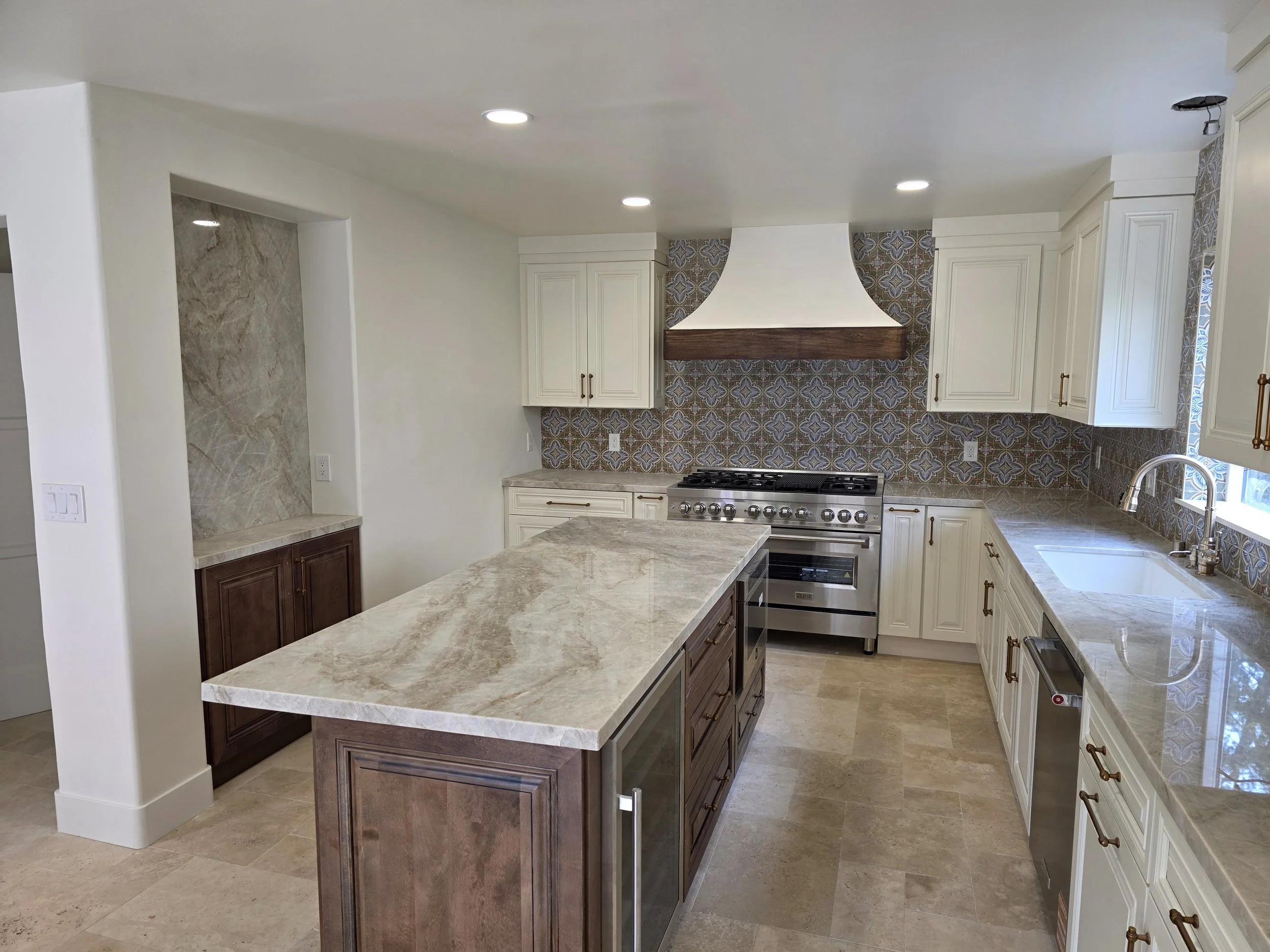 Elegant Two-Tone Kitchen Remodel with Custom Hood | OC Designer ...