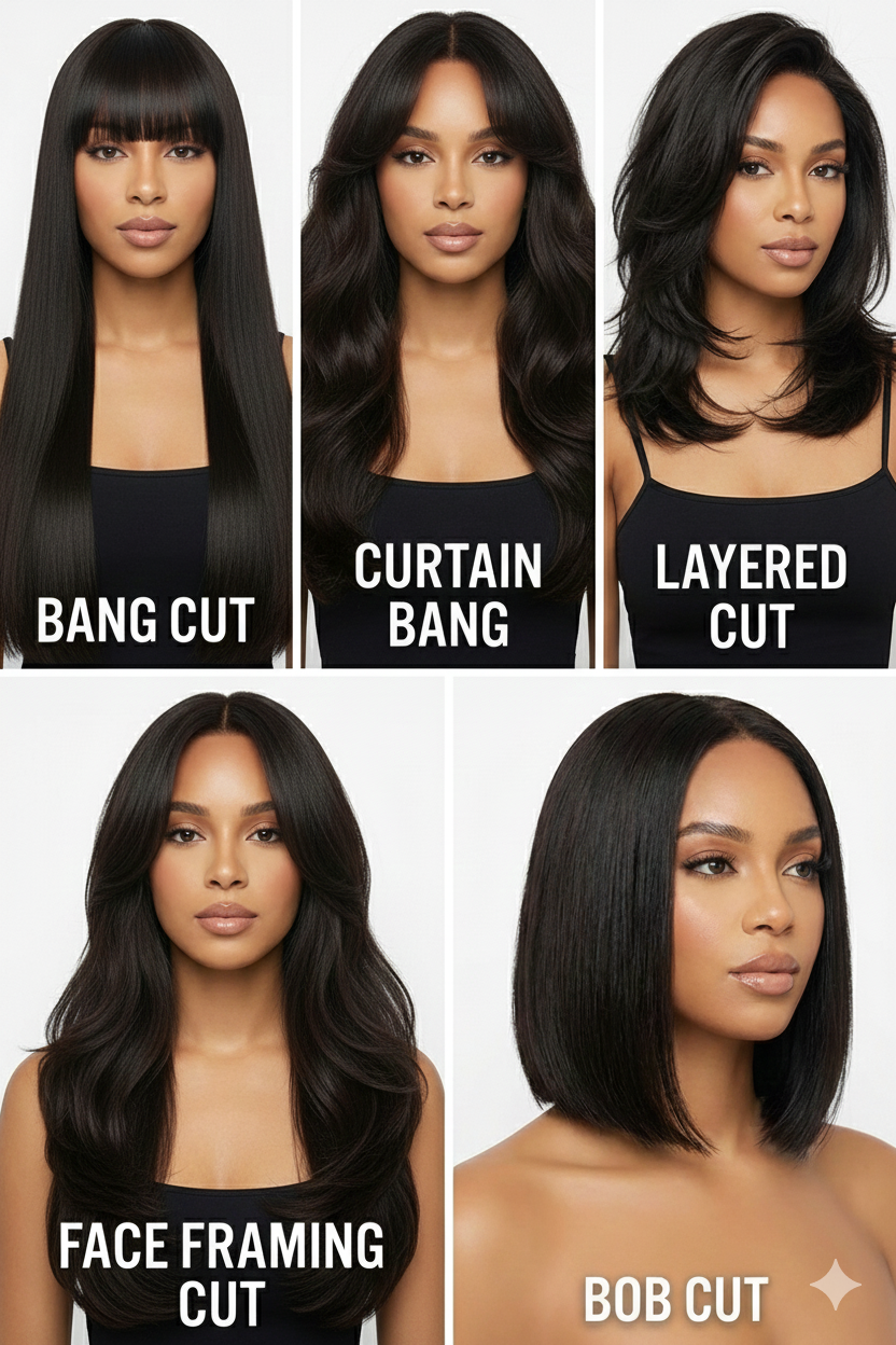 Bob Cut (Layered or Blunt cut ) Wig Only