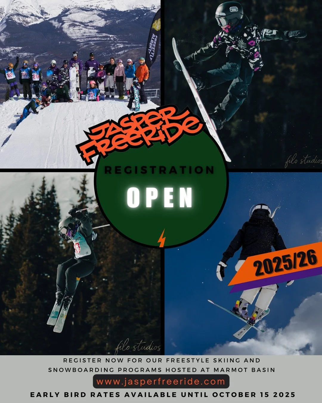 🚨 EARLY BIRD RATE REGISTRATION IS OPEN! 🚨

Yes! we know it's 30 degrees! but we're already planning for cooler 😎 ❄ temperatures.

Join Jasper Freeride for the 2025/26 season ❄️ Whether you're skiing or snowboarding, our freestyle programs are desi