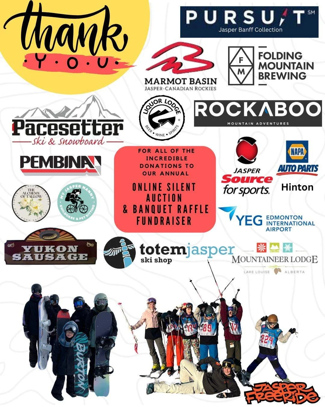📣Go Check it out! 
Our annual club competition silent auction is LIVE! and there are some amazing items up for grabs 😍 

🙌A HUGE thank you to all of our donors and sponsors. 
Thank you for supporting youth in Freestyle Skiing and Snowboarding.🙏 
