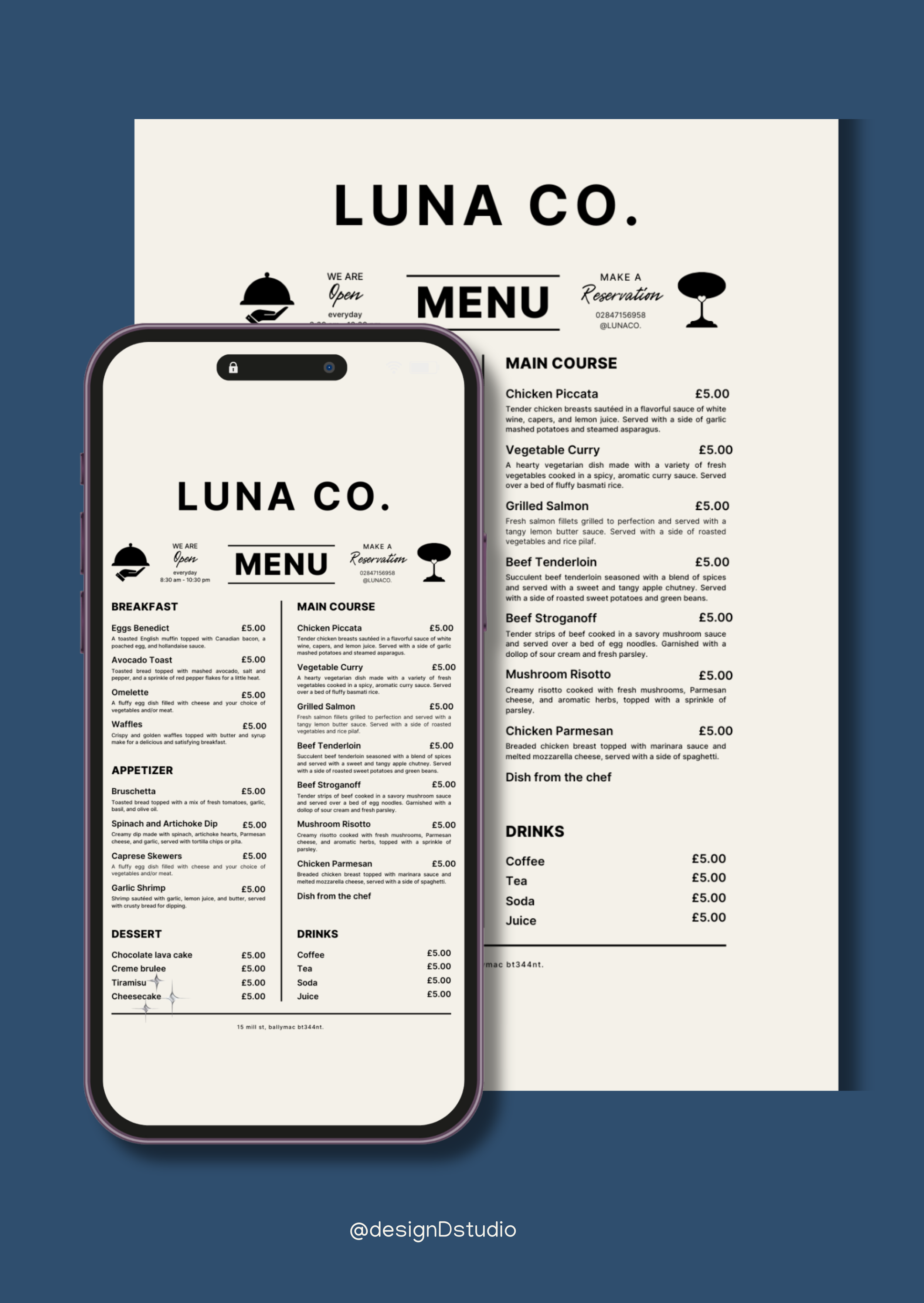Digital Menu/Pricelist