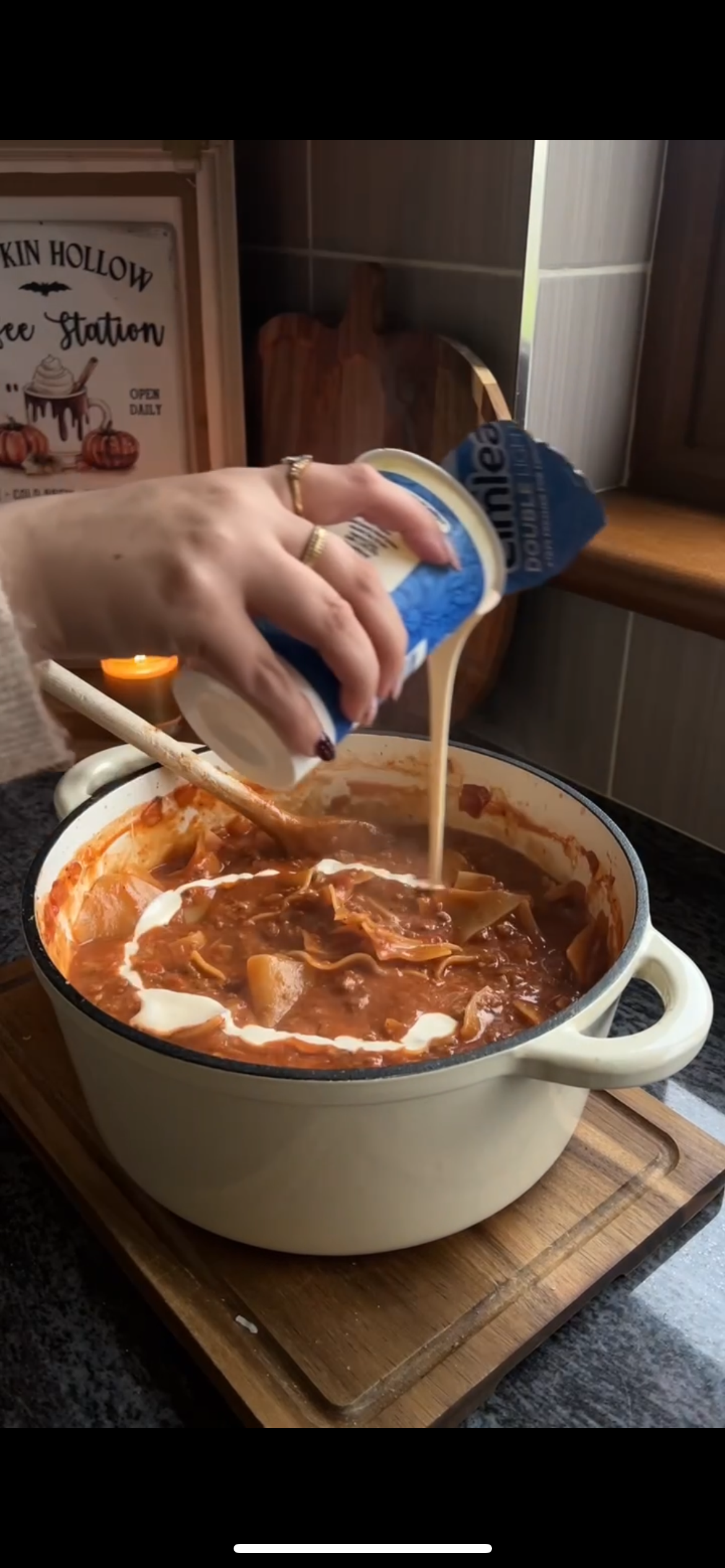 Engaging short-form video showcasing recipe