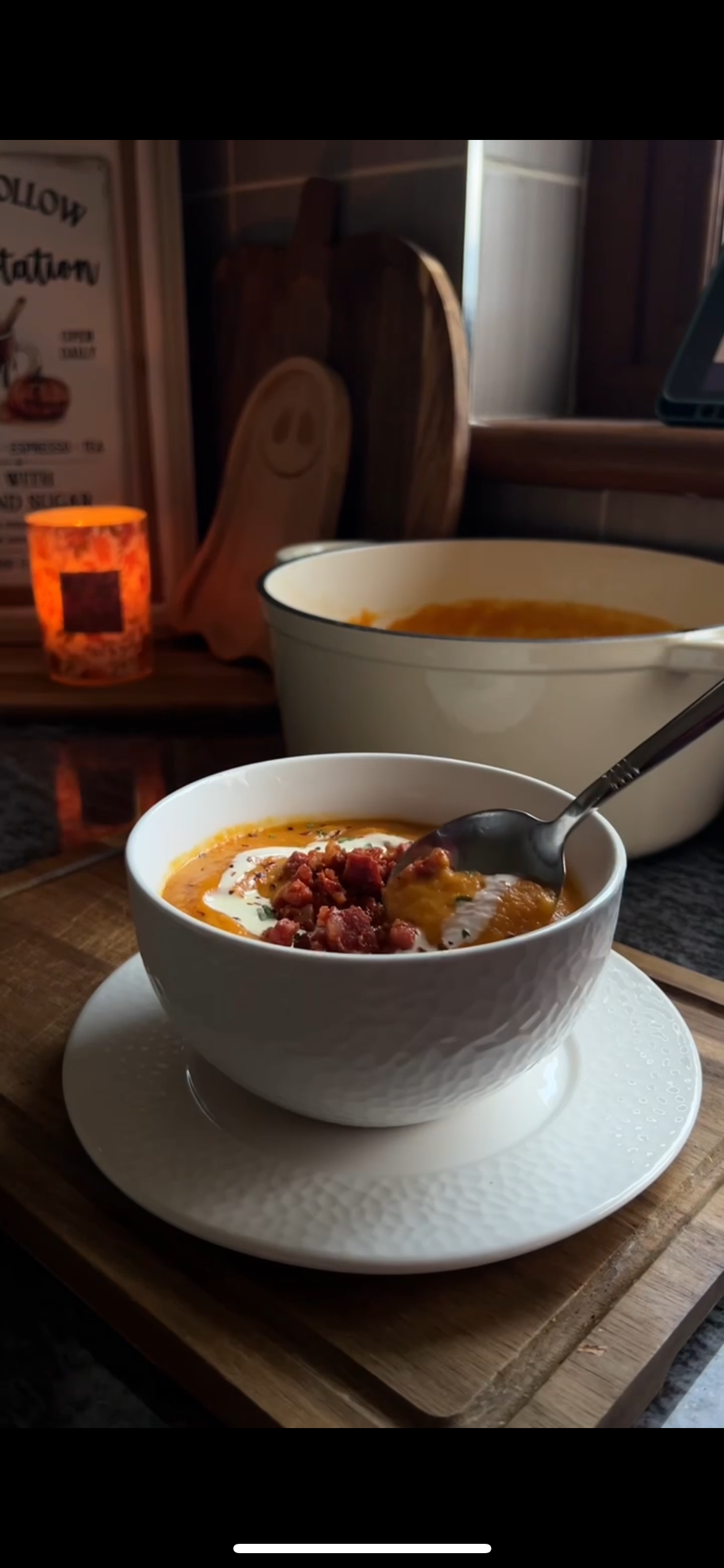 Engaging short-form video showcasing recipe