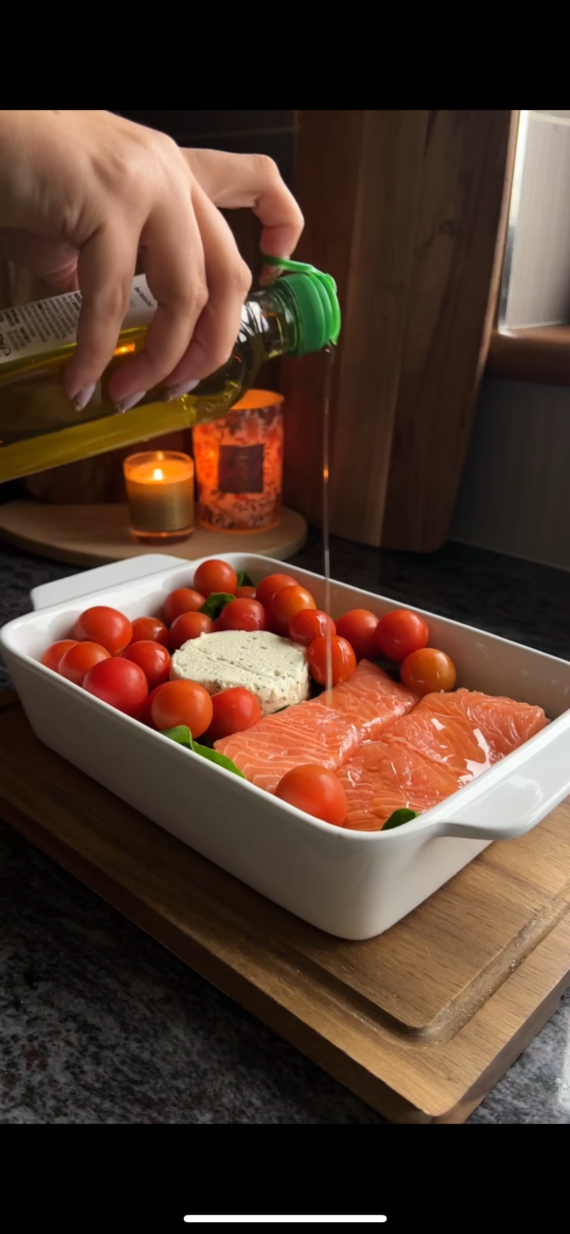 Engaging short-form video showcasing recipe