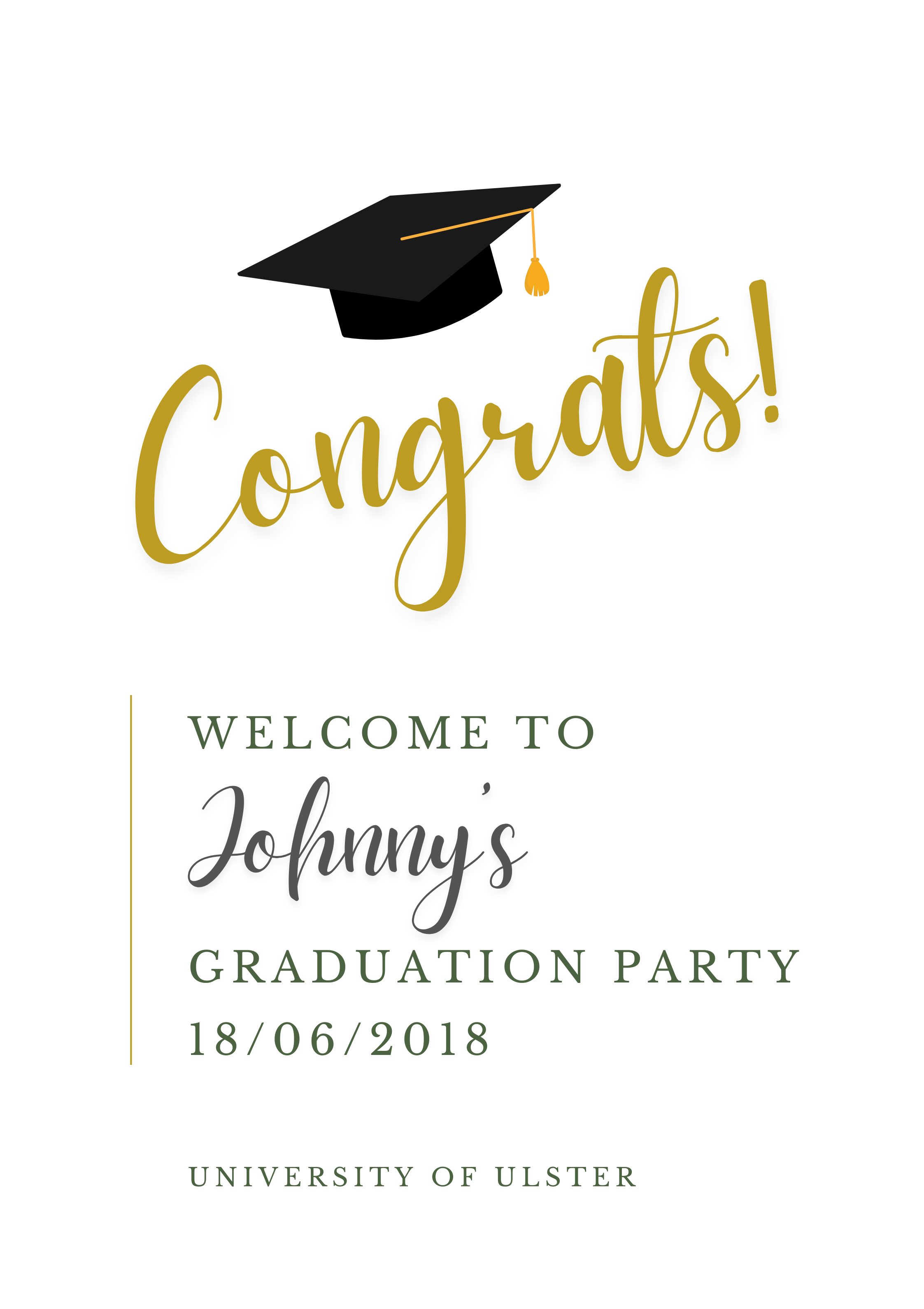 Gold Congrats - Graduation