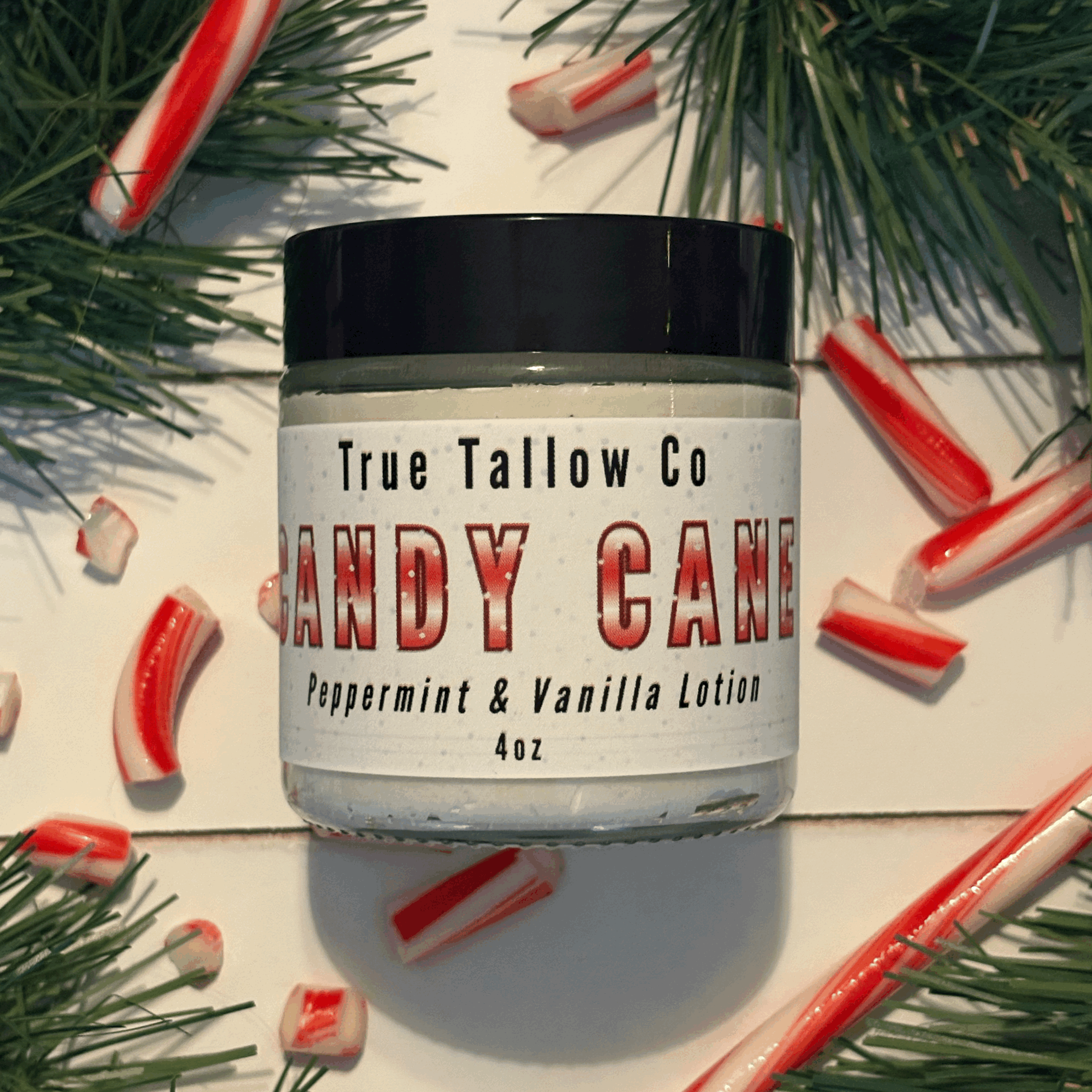 Candy Cane (Peppermint Vanilla) Whipped Tallow Lotion