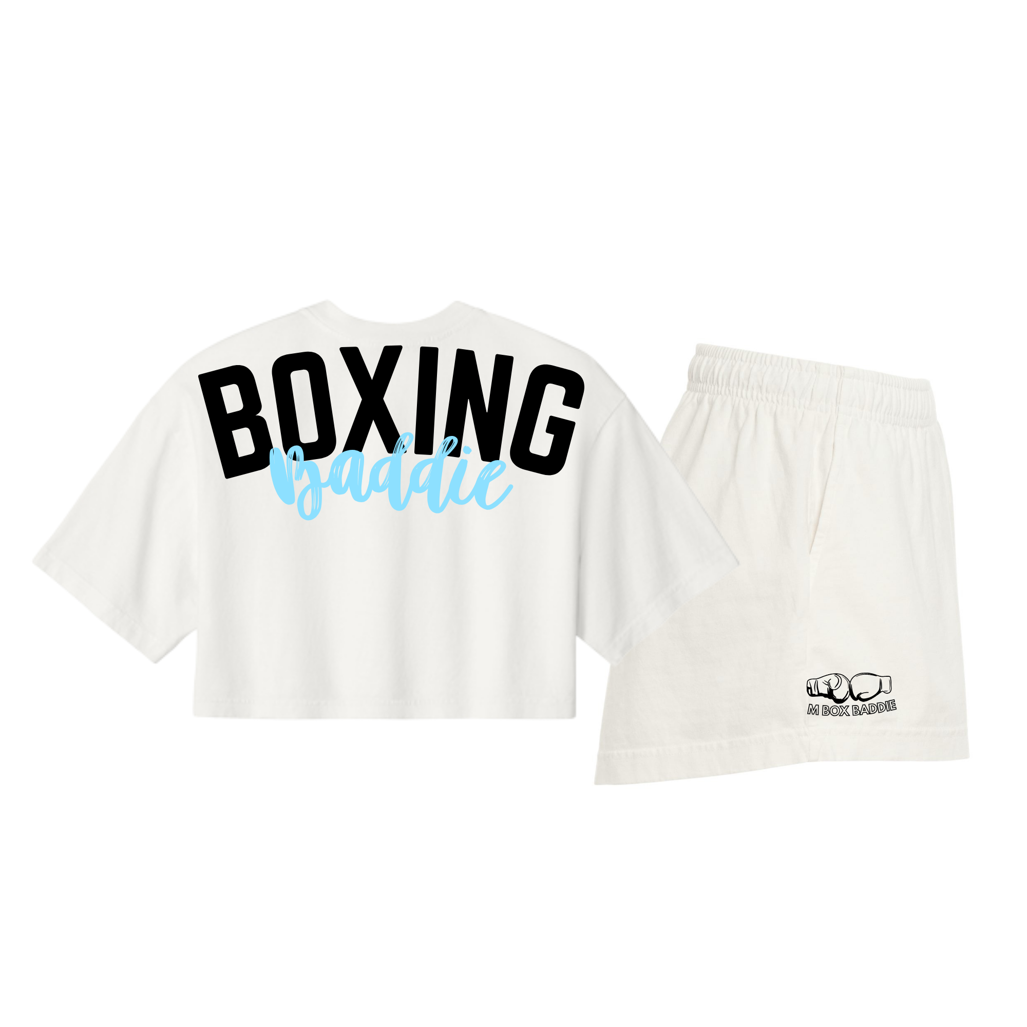 M Boxing Baddie Set in Vintage White
