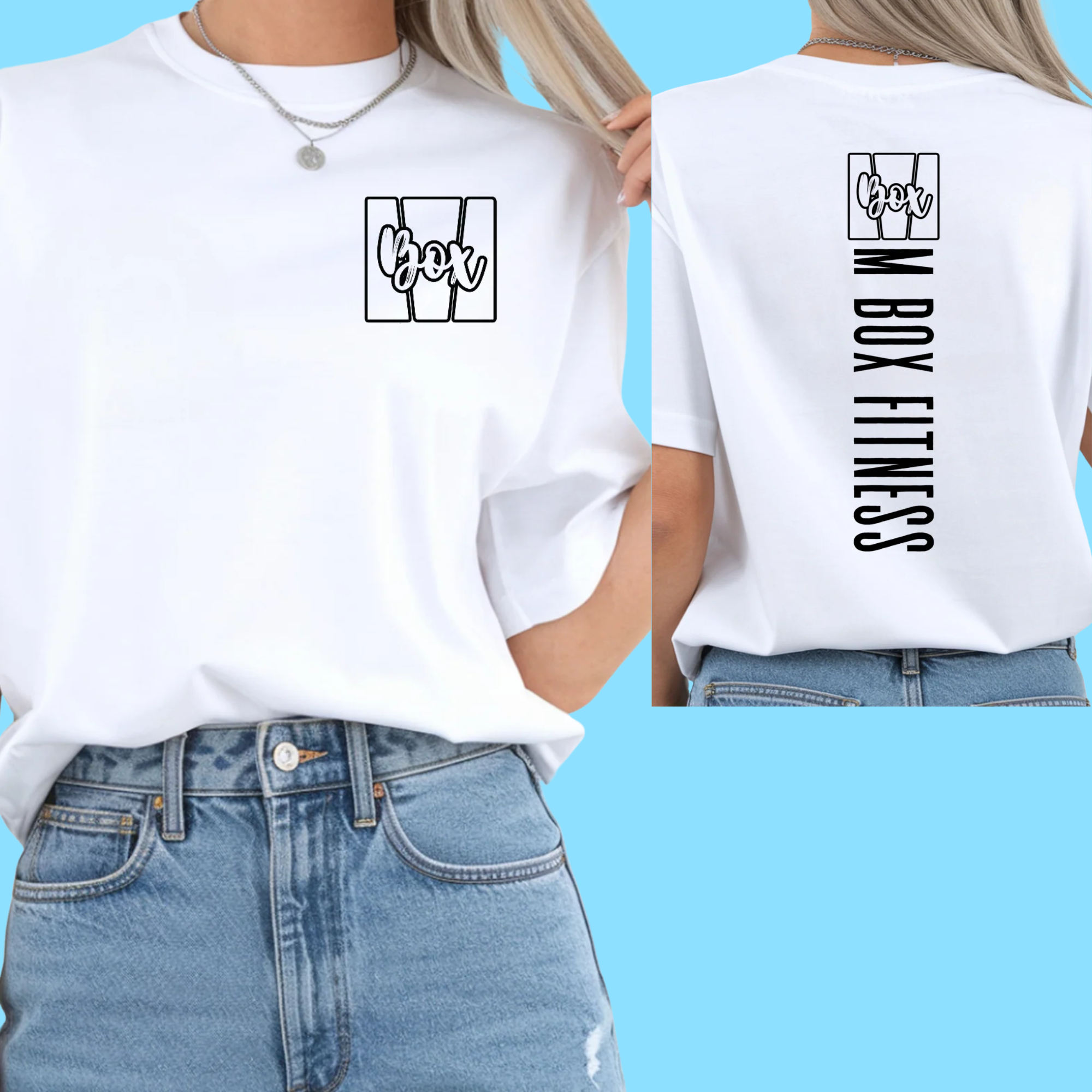 The M Box Fitness Logo T-Shirt in White