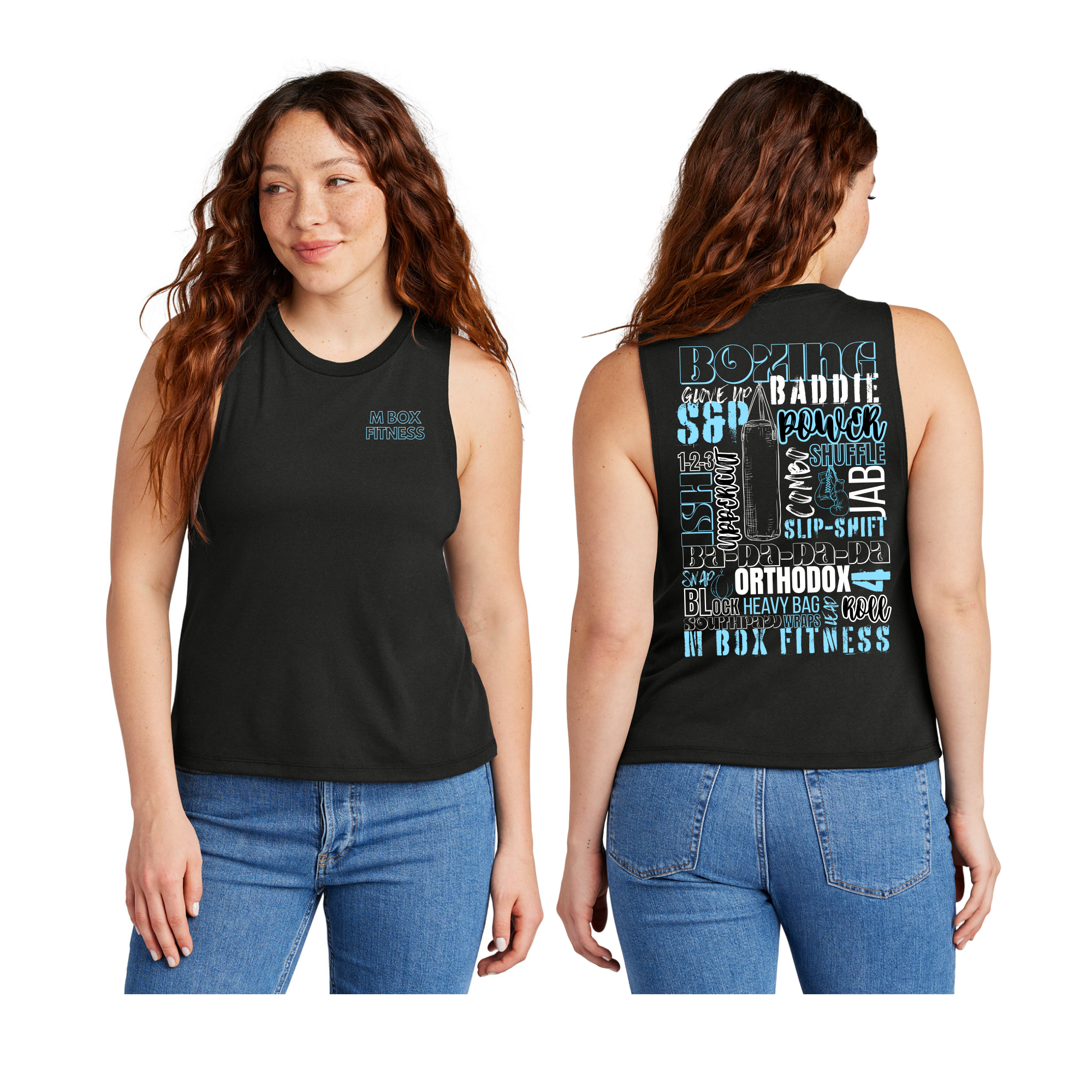 Muscle Tank with M Boxing Lingo Collage
