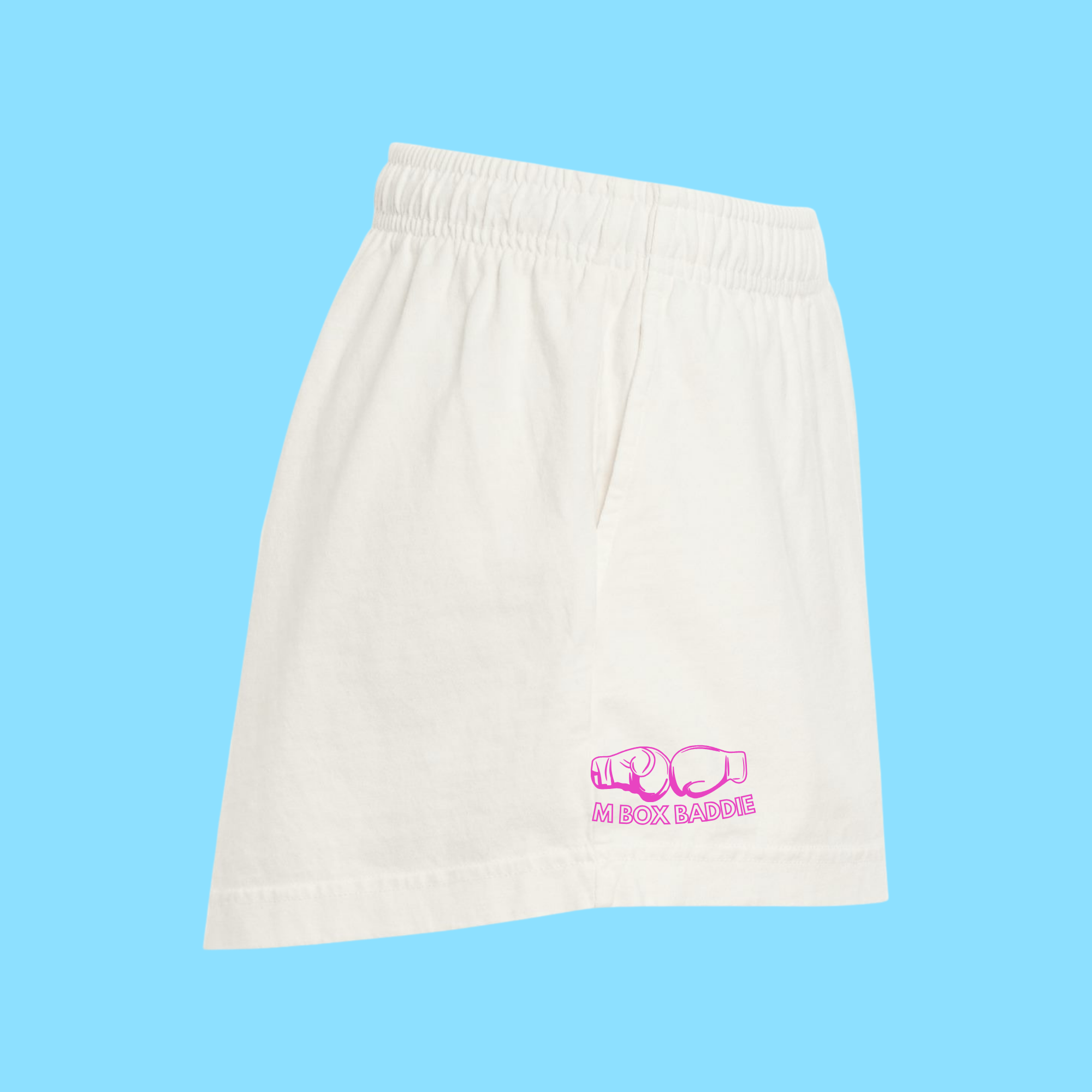 The M Box Baddie Shorts in Vintage White