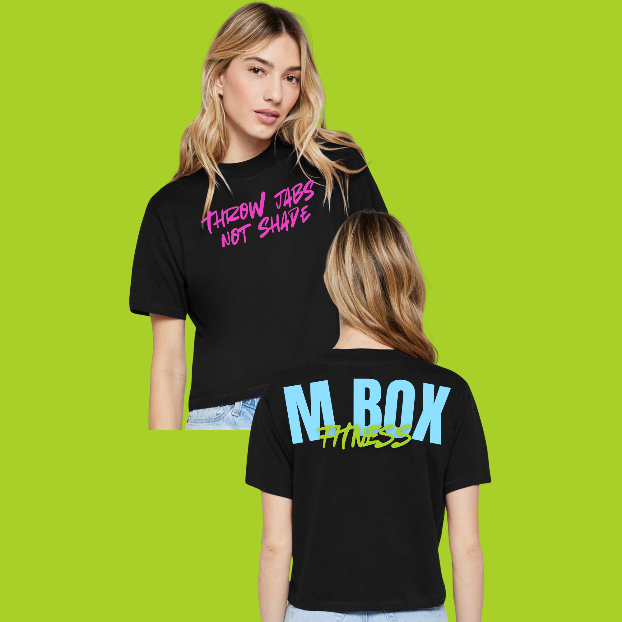 Throw Jabs Not Shade cropped T-Shirt by M Box Fitness