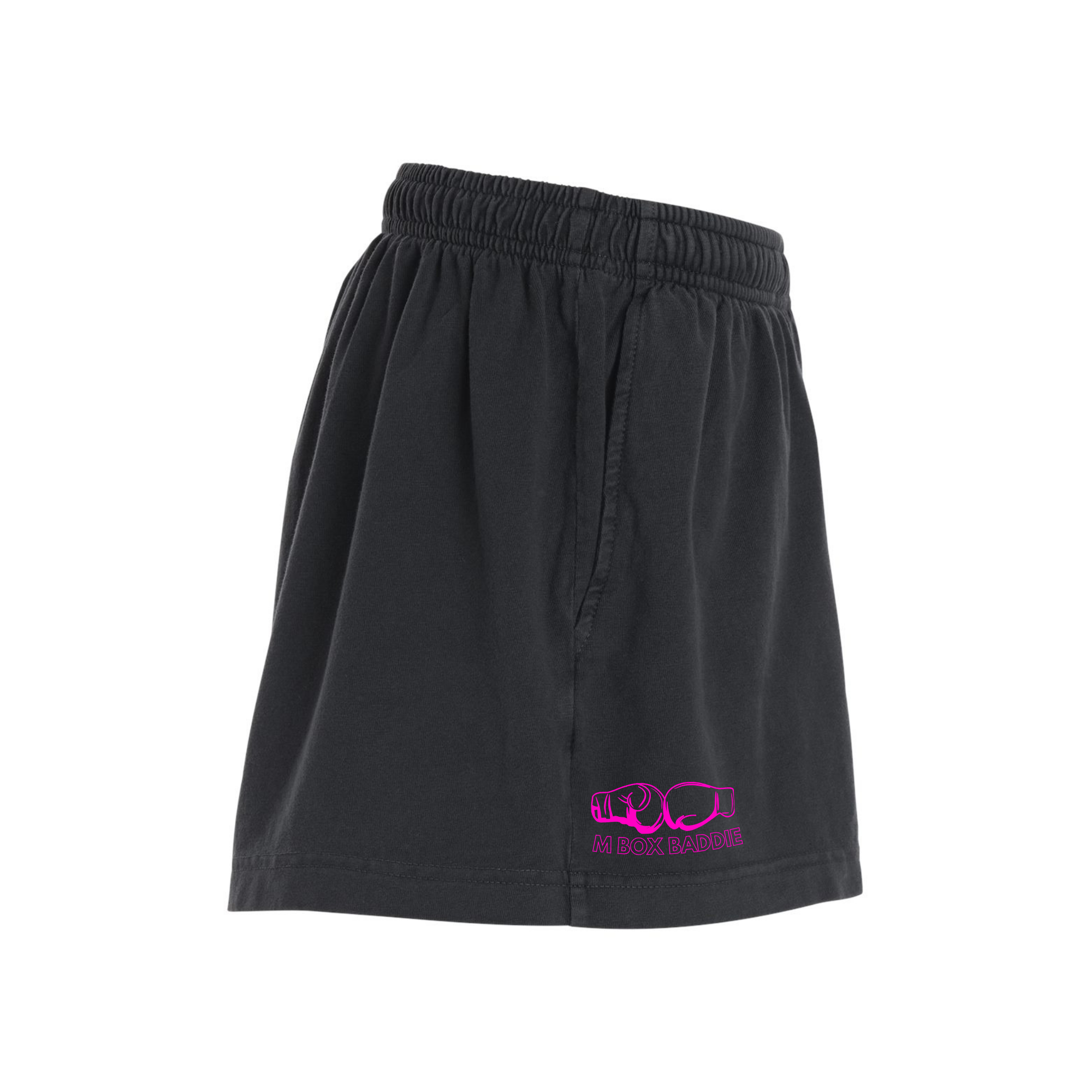 M Box Baddie Shorts in Washed Black