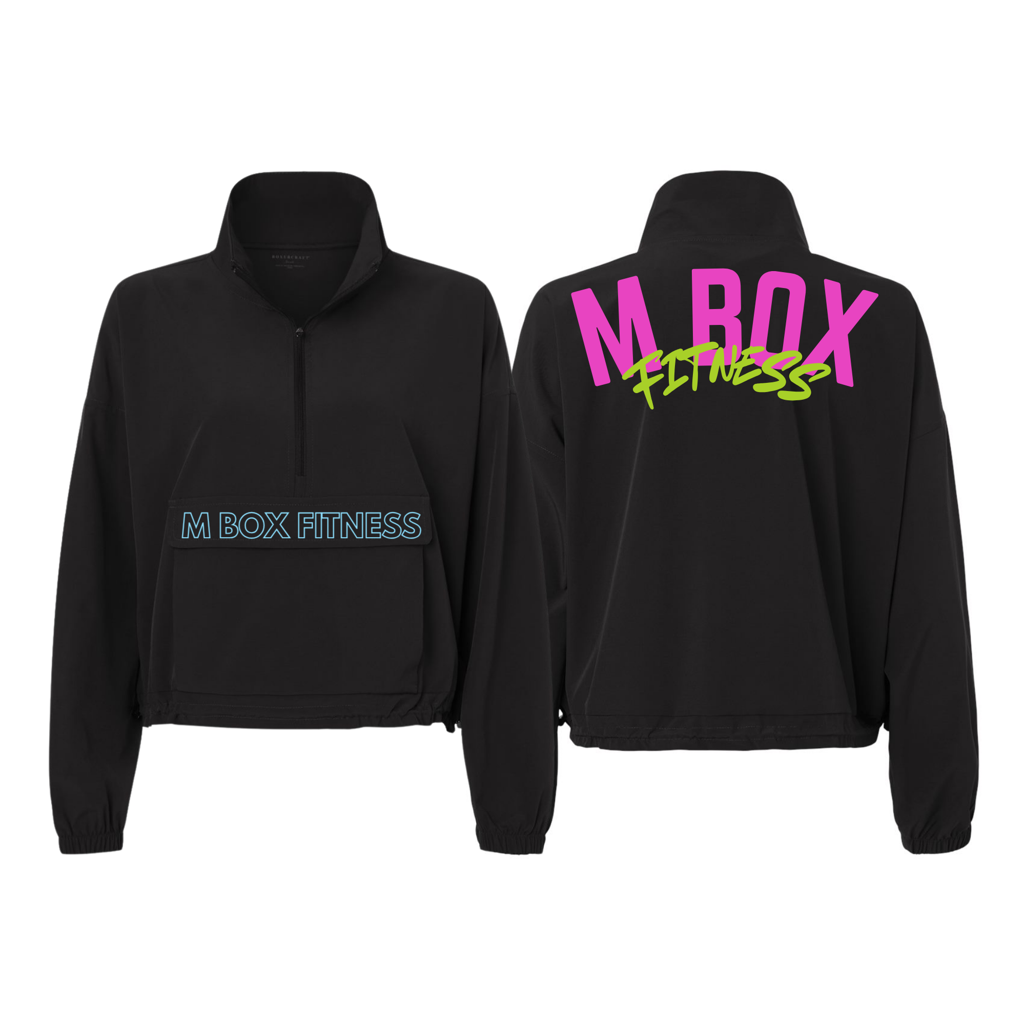 M Box Fitness Wind Breaker in Black