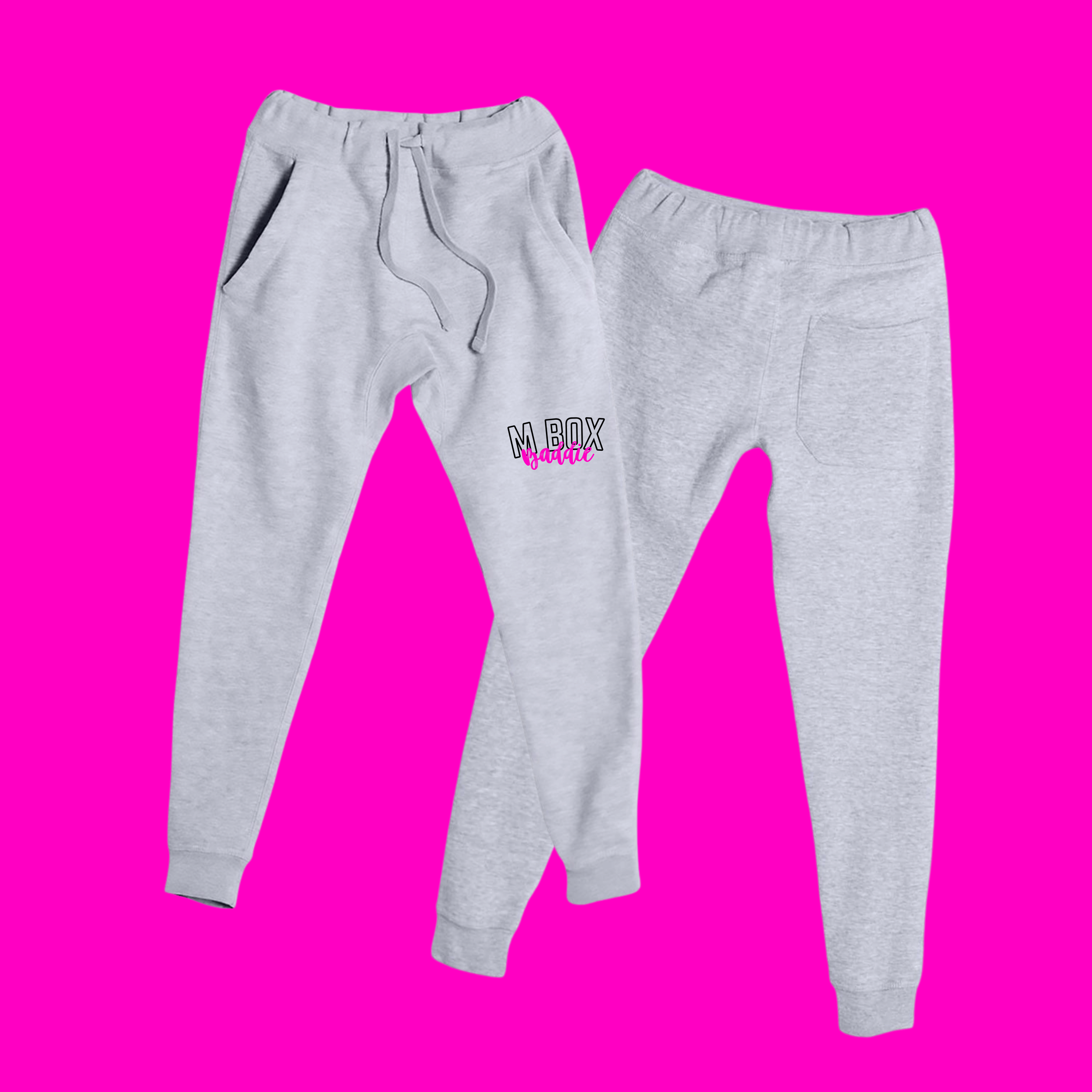 Grey M Box Baddie Joggers